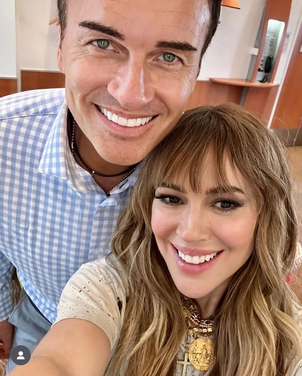 Alyssa Milano and Julian McMahon are pictured at an event in 2023