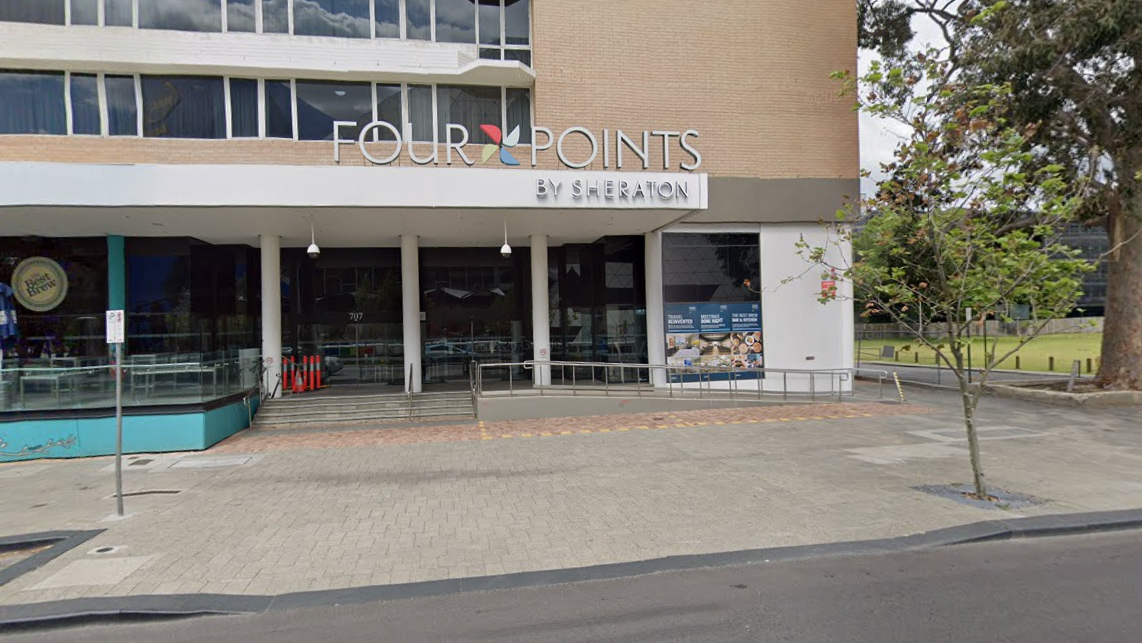 The security guard who tested positive was working at the Four Points Sheraton hotel in Perth.