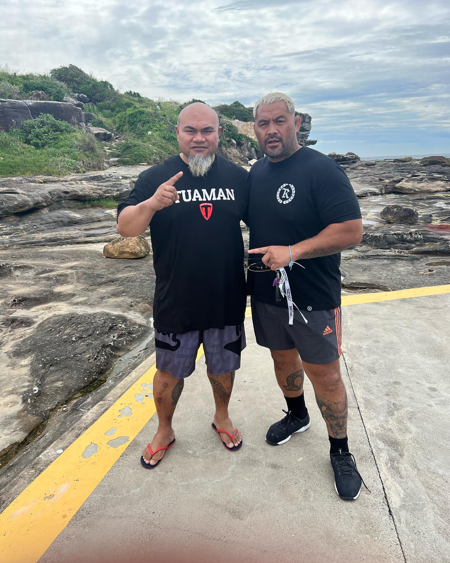 David Tua and Mark Hunt in Sydney.