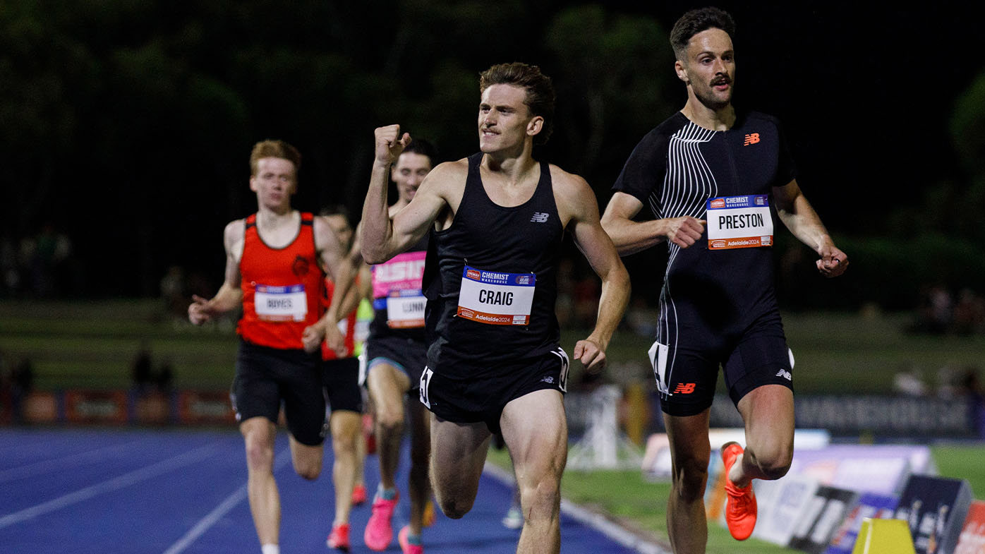 Peyton Craig takes victory in Adelaide with a dogged fist pump.