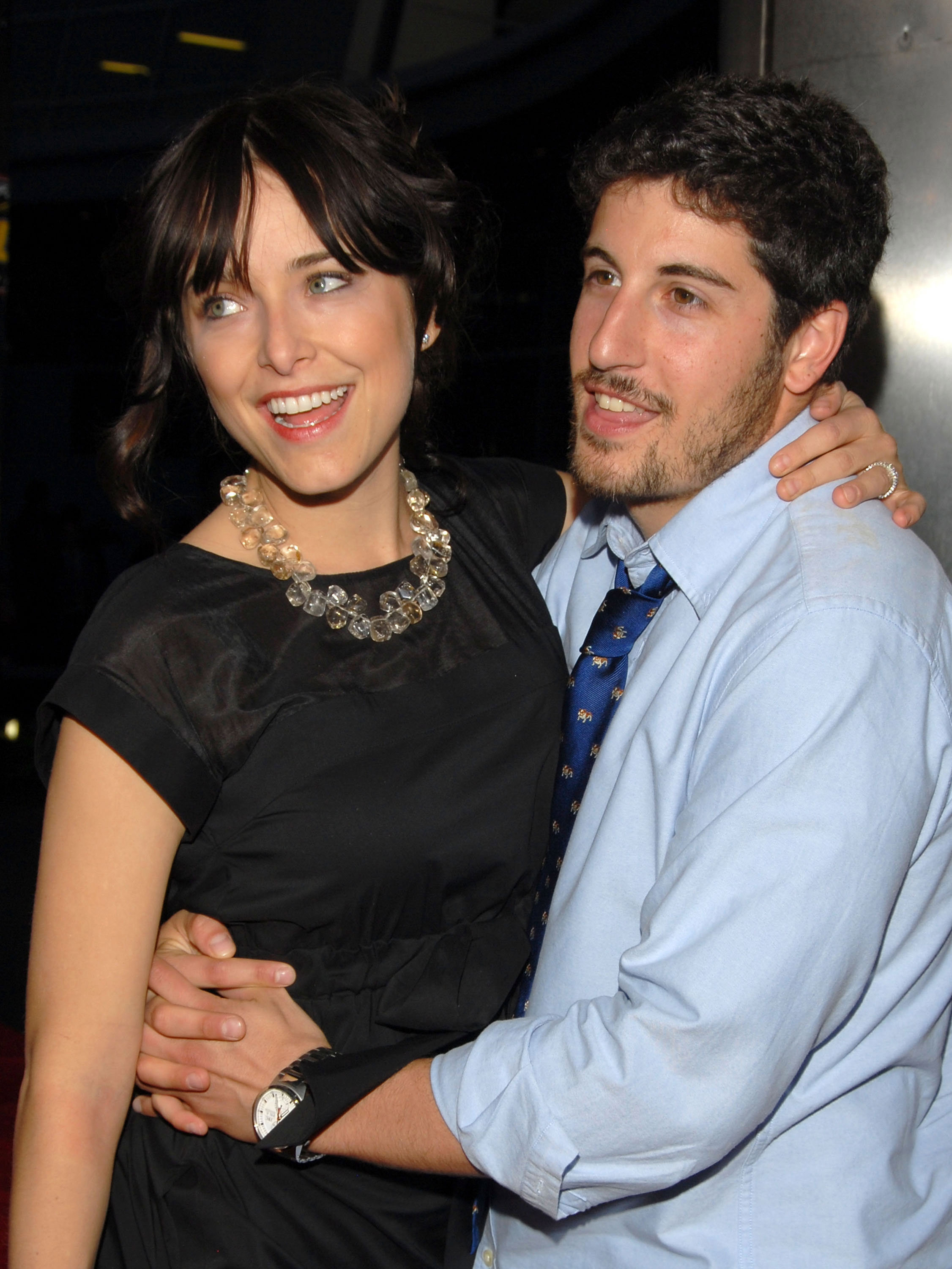 Jason Biggs and Jenny Mollen at a premiere in Hollywood on April 17, 2008.