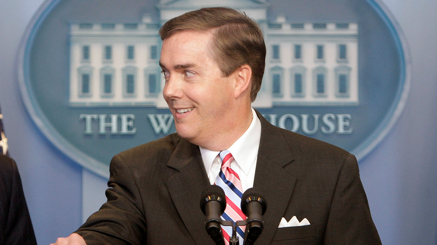 Steve Scully appears at a ribbon-cutting ceremony for the James S. Brady Press Briefing Room at the White House in Washington on July 11, 2007.  (AP Photo/Ron Edmonds, File)