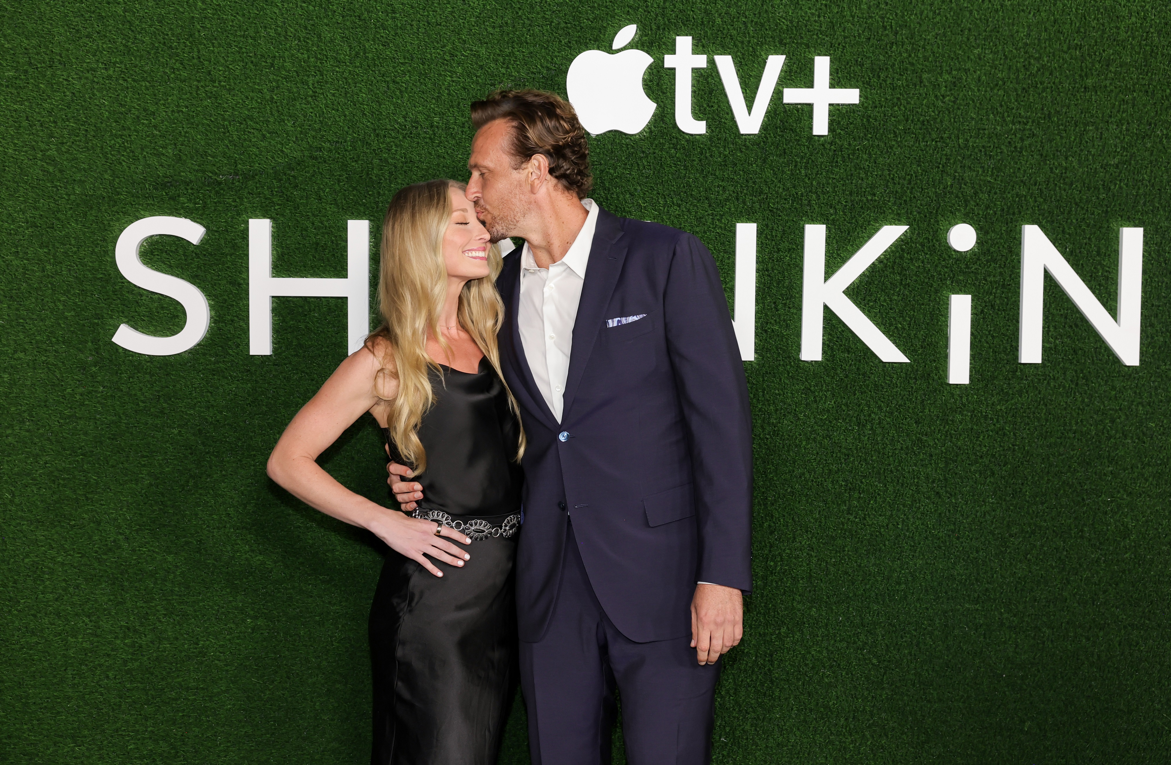 BEVERLY HILLS, CALIFORNIA - JANUARY 05: (L-R) Kayla Radomski and Jason Segel attend the 82nd Annual Golden Globe Awards at The Beverly Hilton on January 05, 2025 in Beverly Hills, California. (Photo by Amy Sussman/Getty Images)