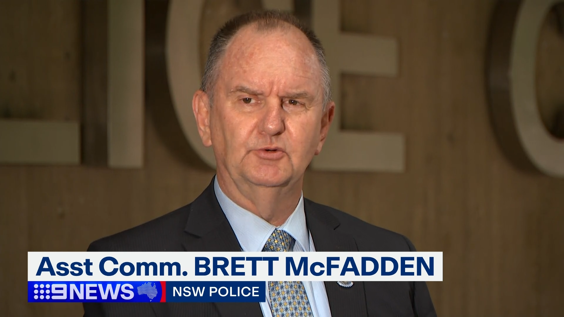 Assistant Commissioner of the NSW Police Brett McFadden speaks to media after officers pepper sprayed an 87-year-old man at a nursing home in south-west Sydney