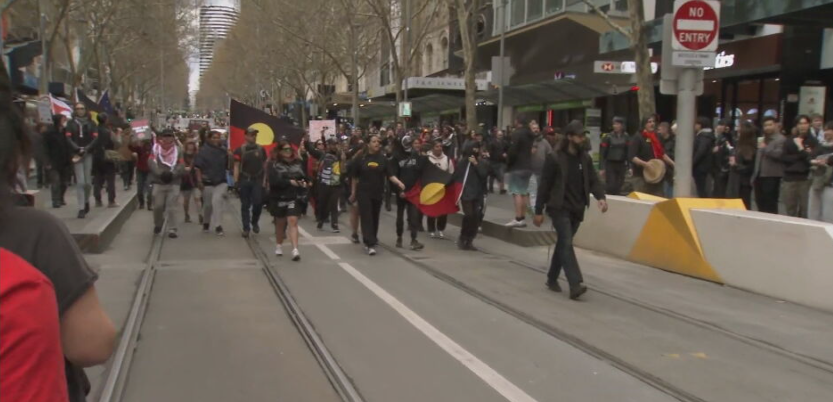 A First Nations rally in Melbourne. 
