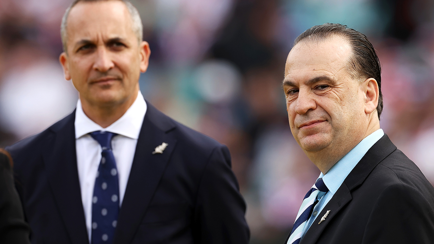 NRL bosses Andrew Abdo and Peter V'landys.