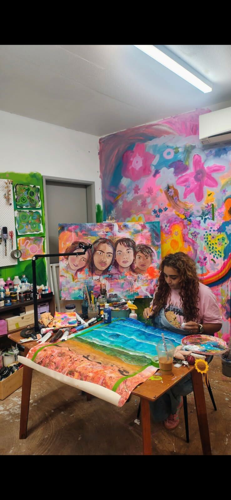 Bobbi Lockyer painting Australia Post story