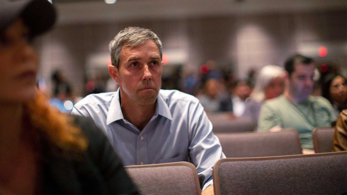 Beto O'Rourke en conferencia de prensa sobre la masacre en Uvalde.