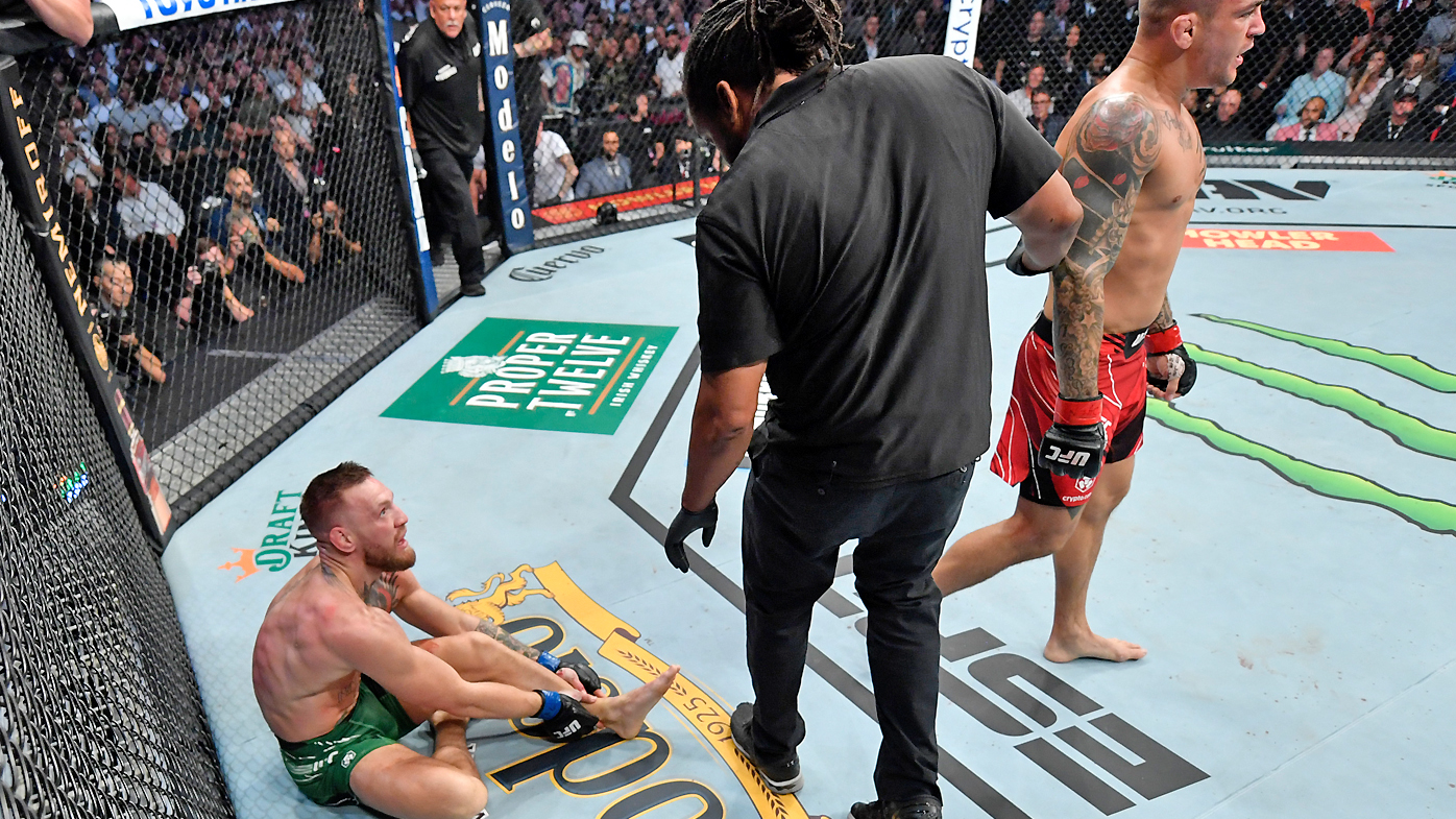 UFC 264 Conor McGregor loses Dustin Poirier after leg break