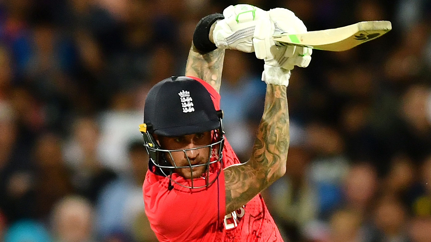 England opener Alex Hales in action during the T20 World Cup semi-final against India