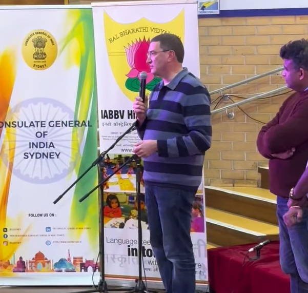 Liberal MP Julian Leeser apologised on her behalf during an event at a Hindi language school in his north-west Sydney electorate of Berowra. 