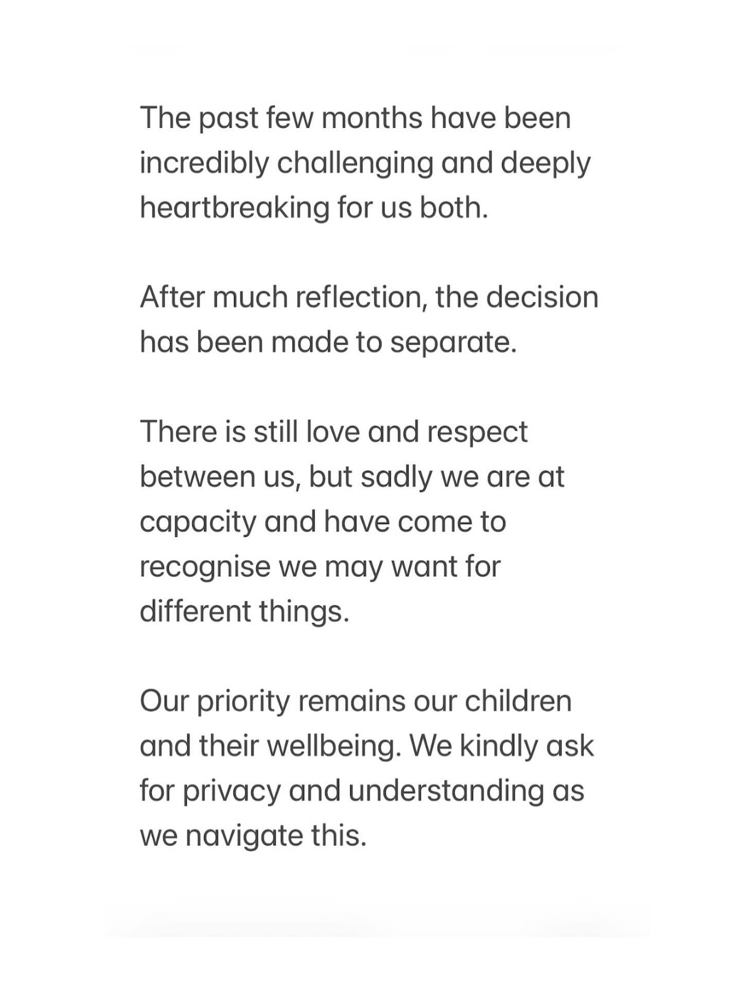 Api Robin issues statement on social media confirming his split from Celeste Barber