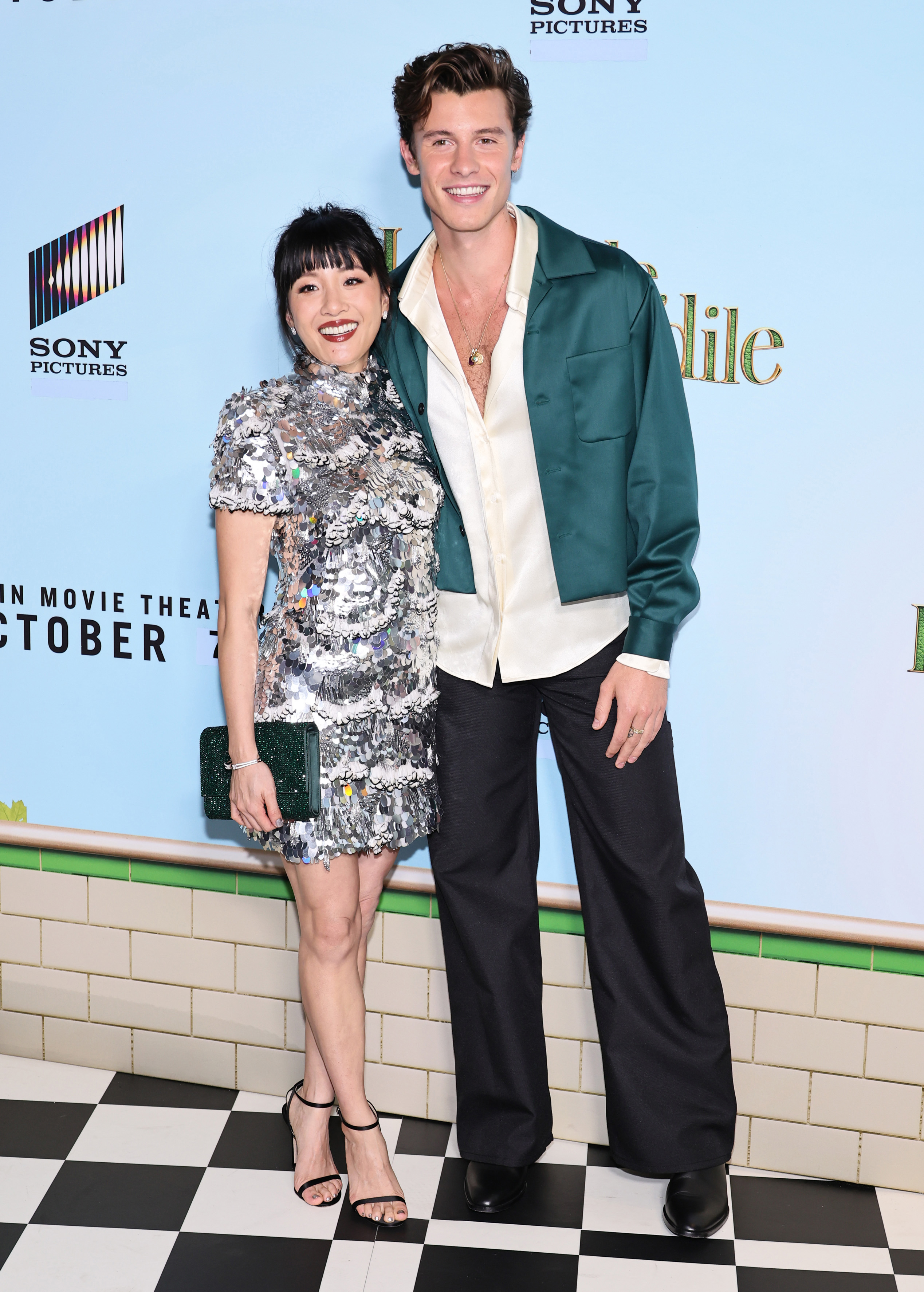 Constance Wu and Shawn Mendes attend the world premiere of Lyle, Lyle, Crocodile on October 2 in New York City.