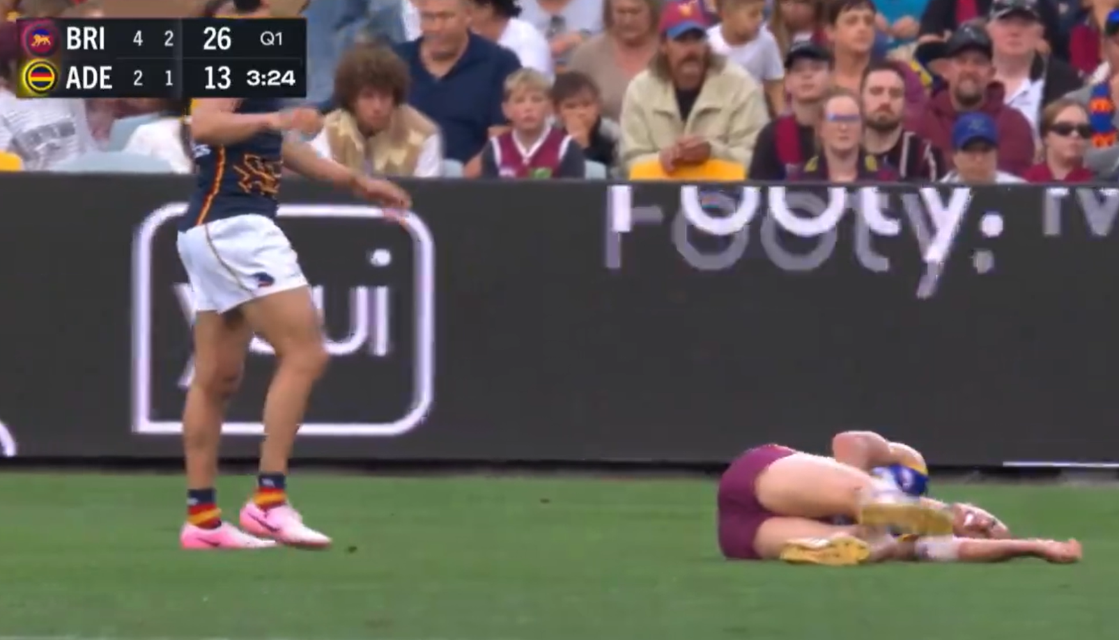 Rankine flattened Starcevich off-the-ball.