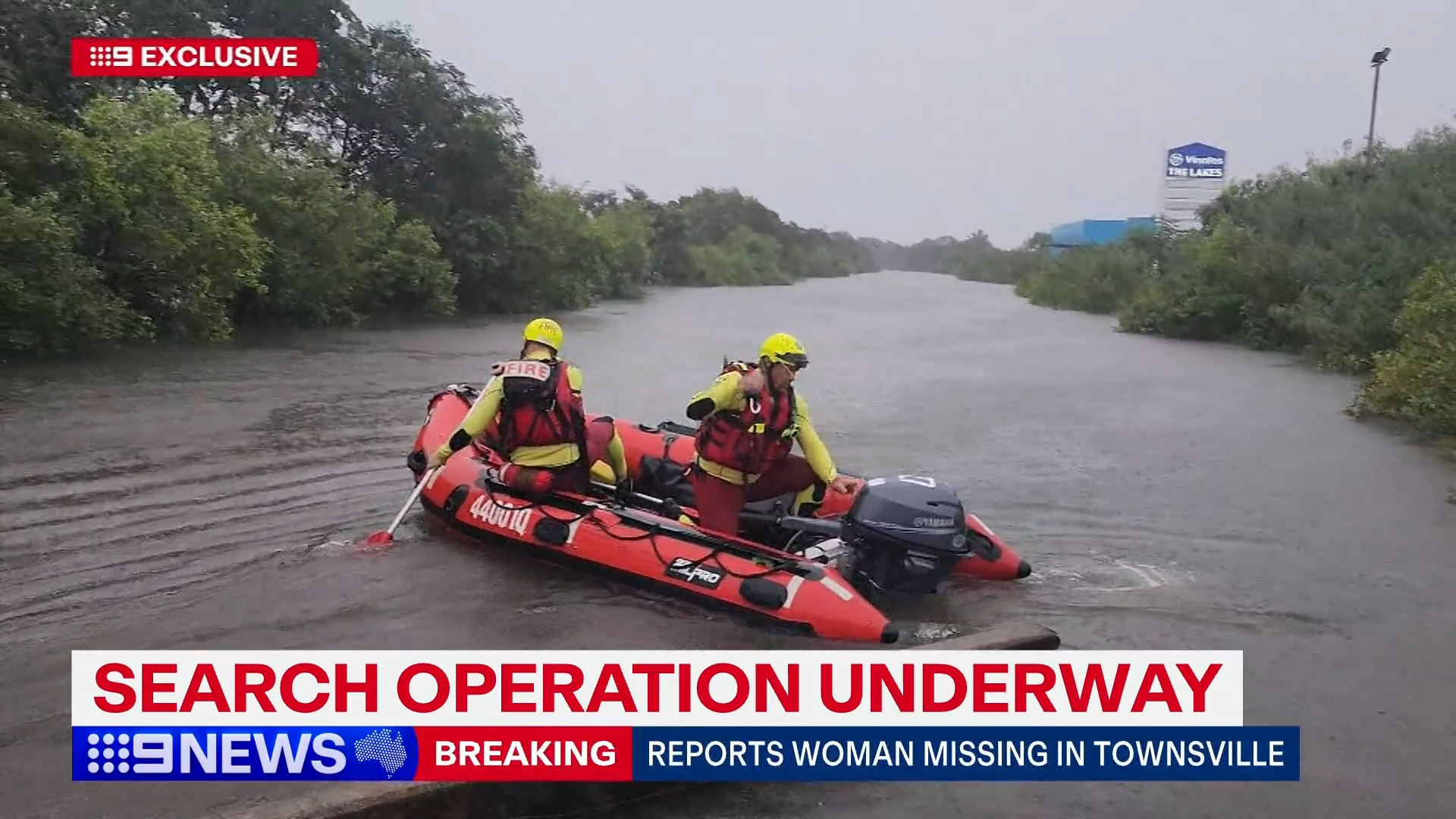 Reports woman swept away in Townsville floodwaters amid pouring rain