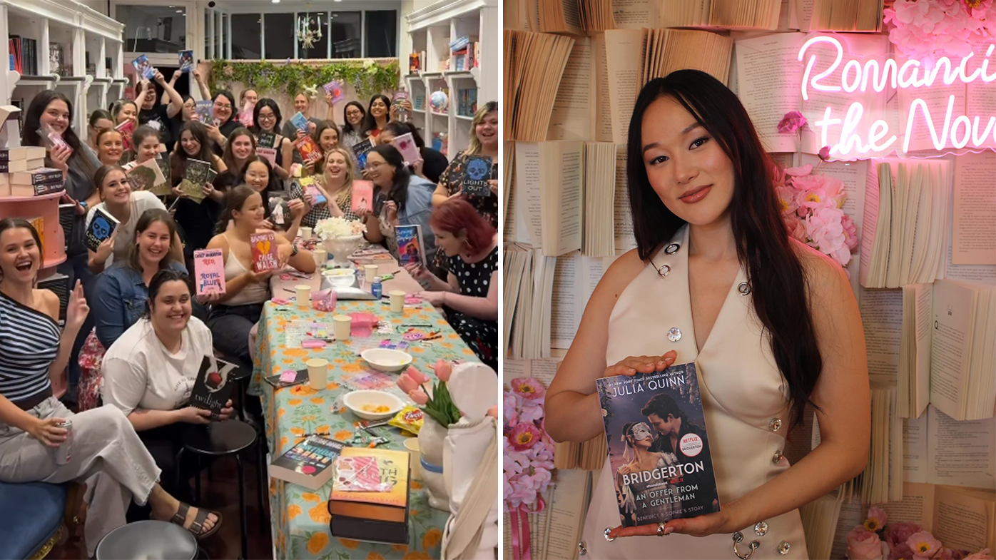 Part of the draw of romance book stores is the sense of community and the chance to meet your idols - be they authors or Bridgerton star Yerin Ha (right).