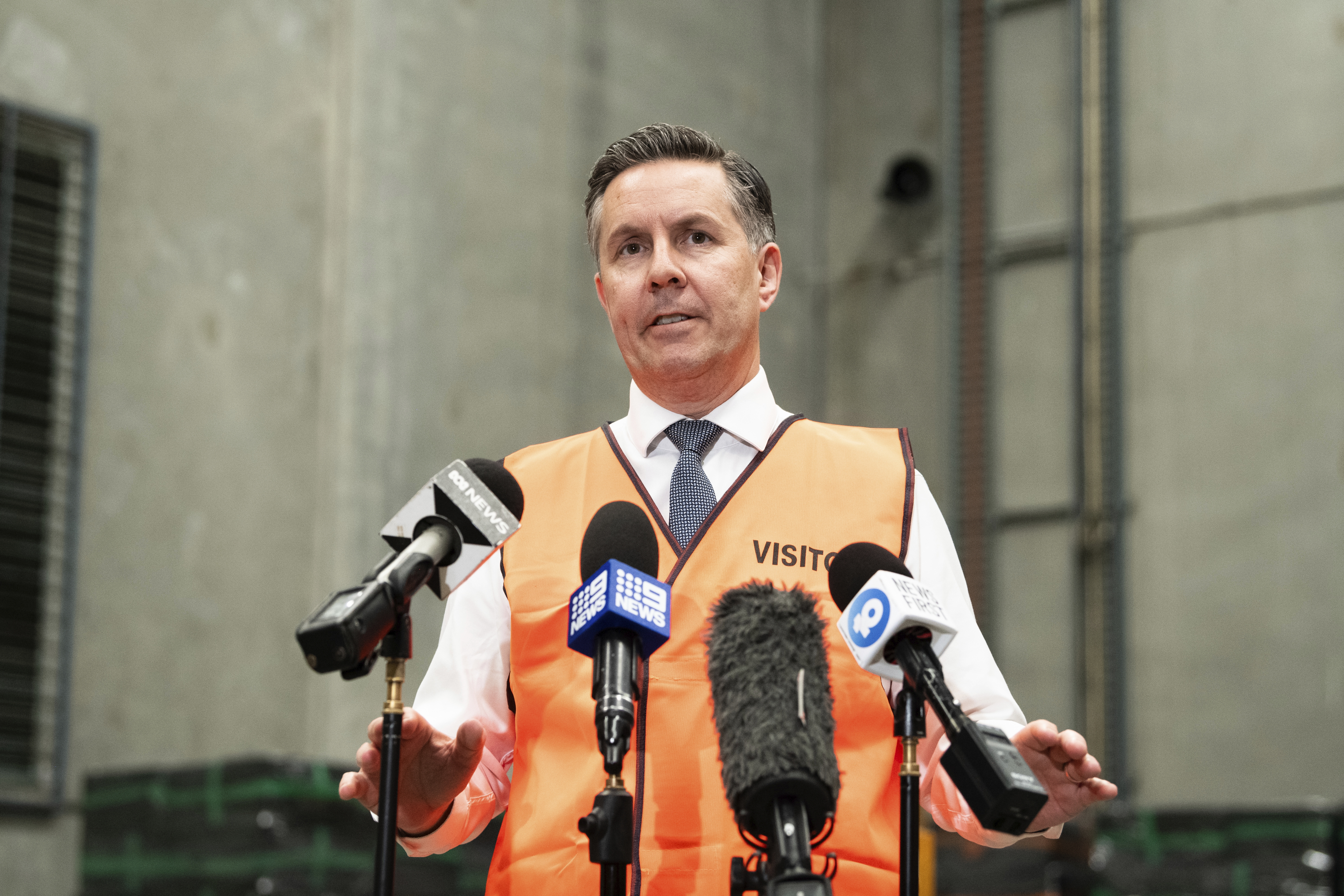 Minister for Health and Aged Care Mark Butler during a press conference