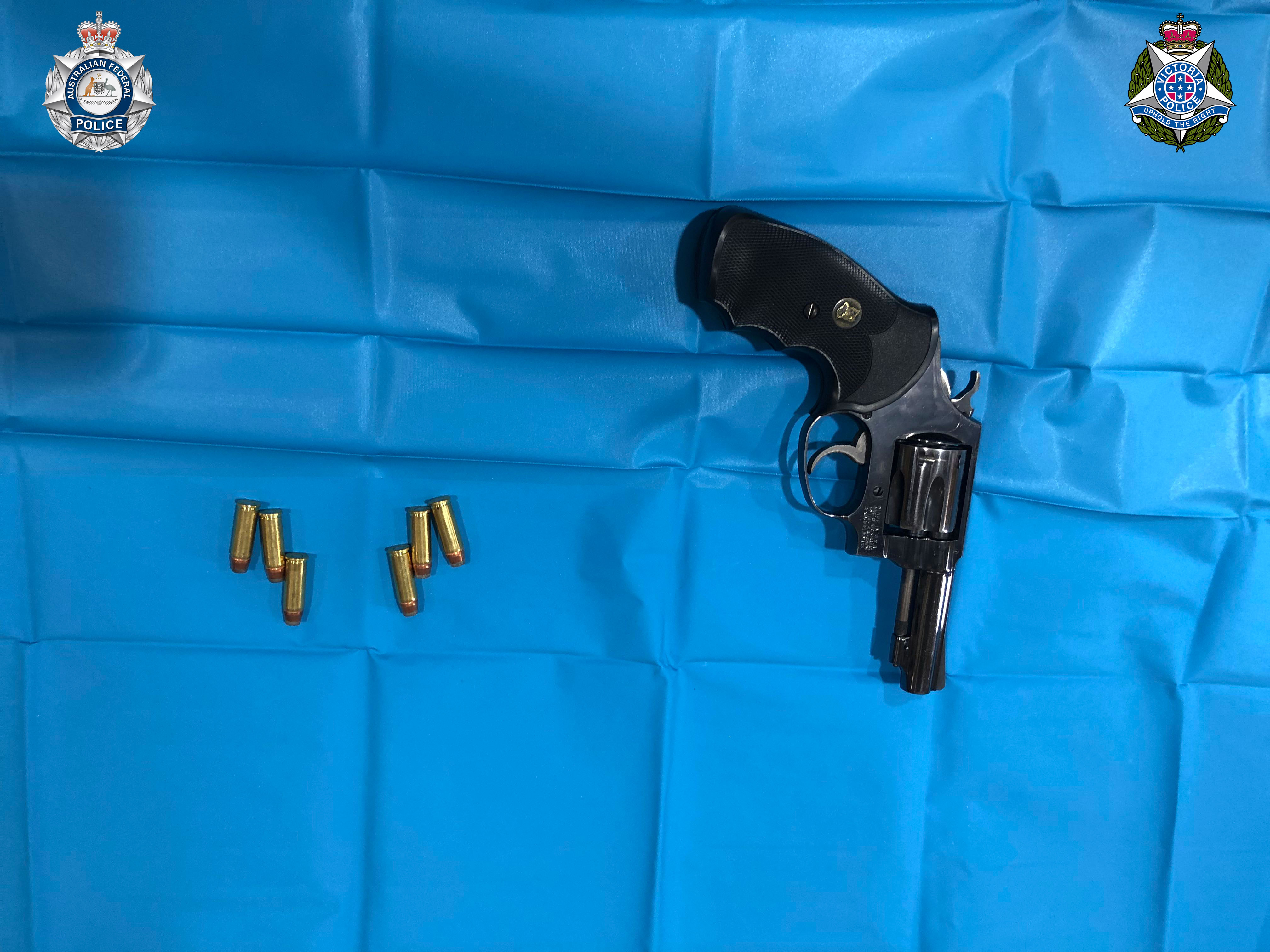 A handgun seized by AFP officers.