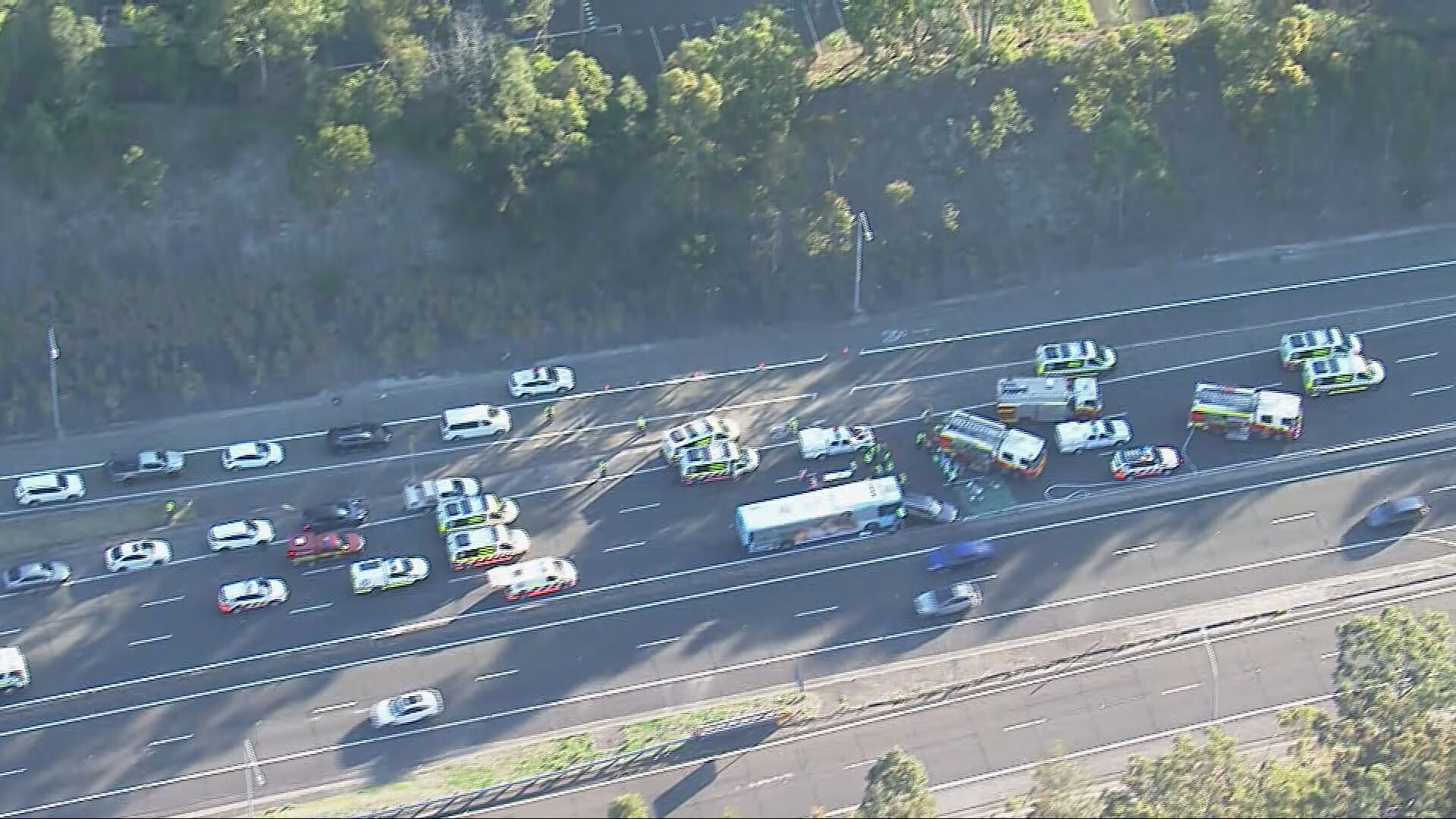 Bus crash Sydney's M2