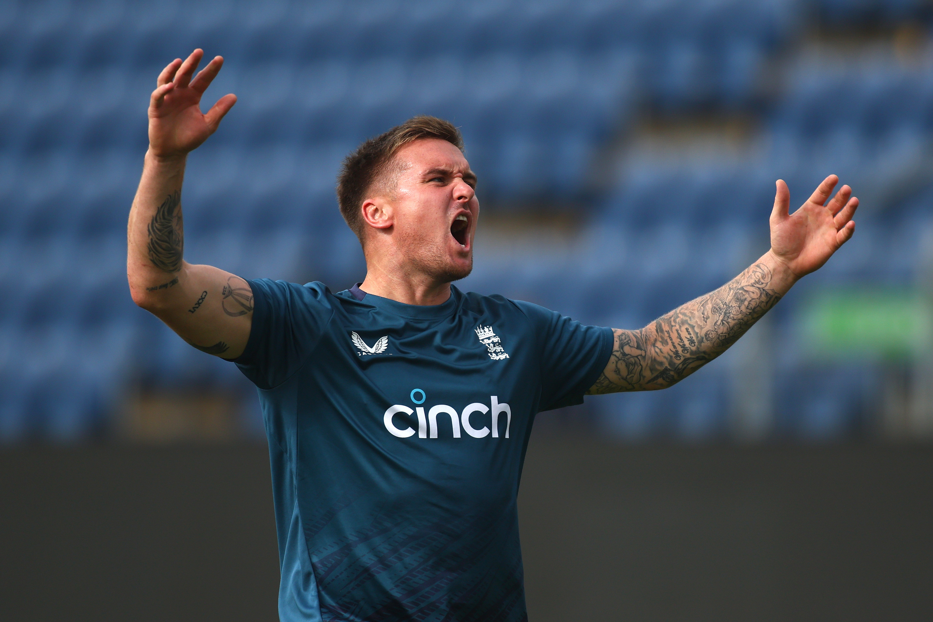 Jason Roy of England in action during an England Net Session at Sophia Gardens on September 07, 2023 in Cardiff, Wales. (Photo by Ben Hoskins/Getty Images)