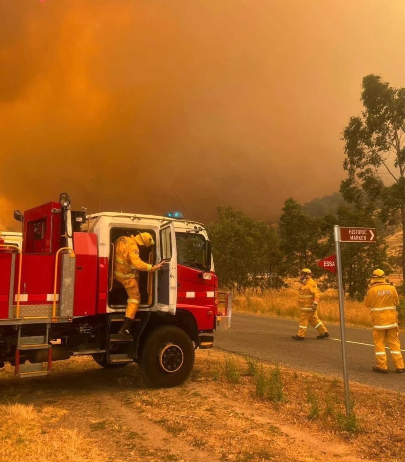 Bushfire in Euroa in Victoria