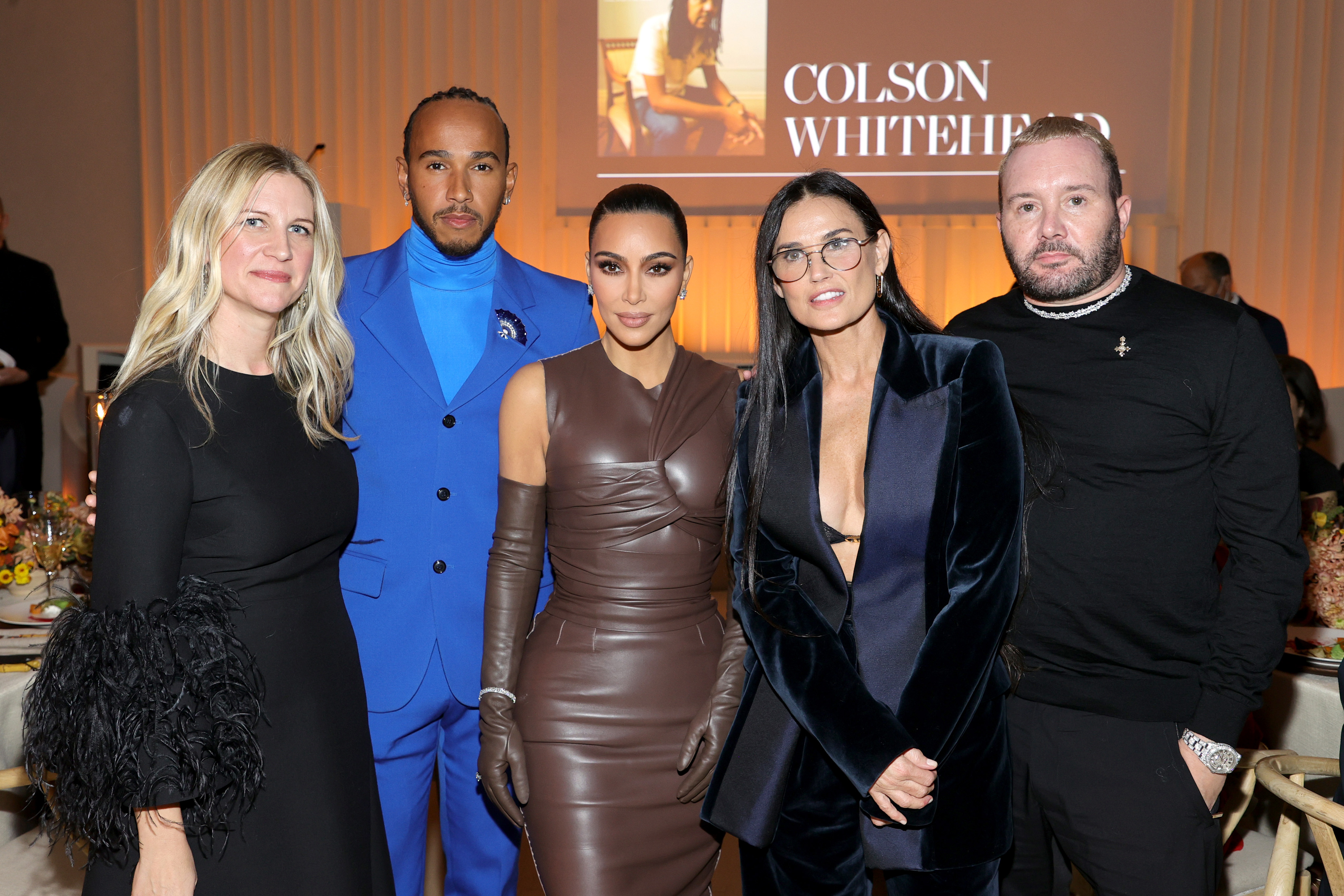 Kristina ONeill,  Lewis Hamilton, Kim Kardashian West, Demi Moore, and Kim Jones attend the WSJ. Magazine 2021 Innovator Awards sponsored by Samsung, Harry Winston, and Remy Martin at MOMA on November 01, 2021 in New York City. 