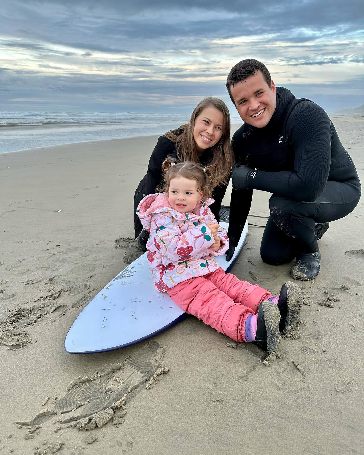 Bindi Irwin, Chandler Powell and daughter Grace Powell