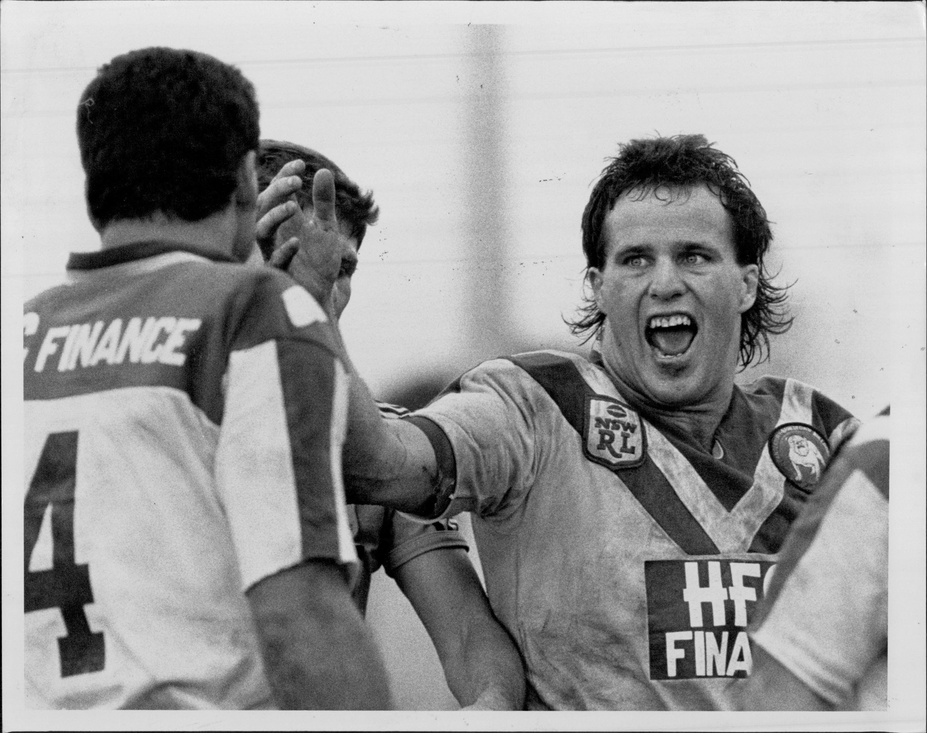 Paul Langmack pictured in action for the Canterbury Bulldogs during the 1988 season