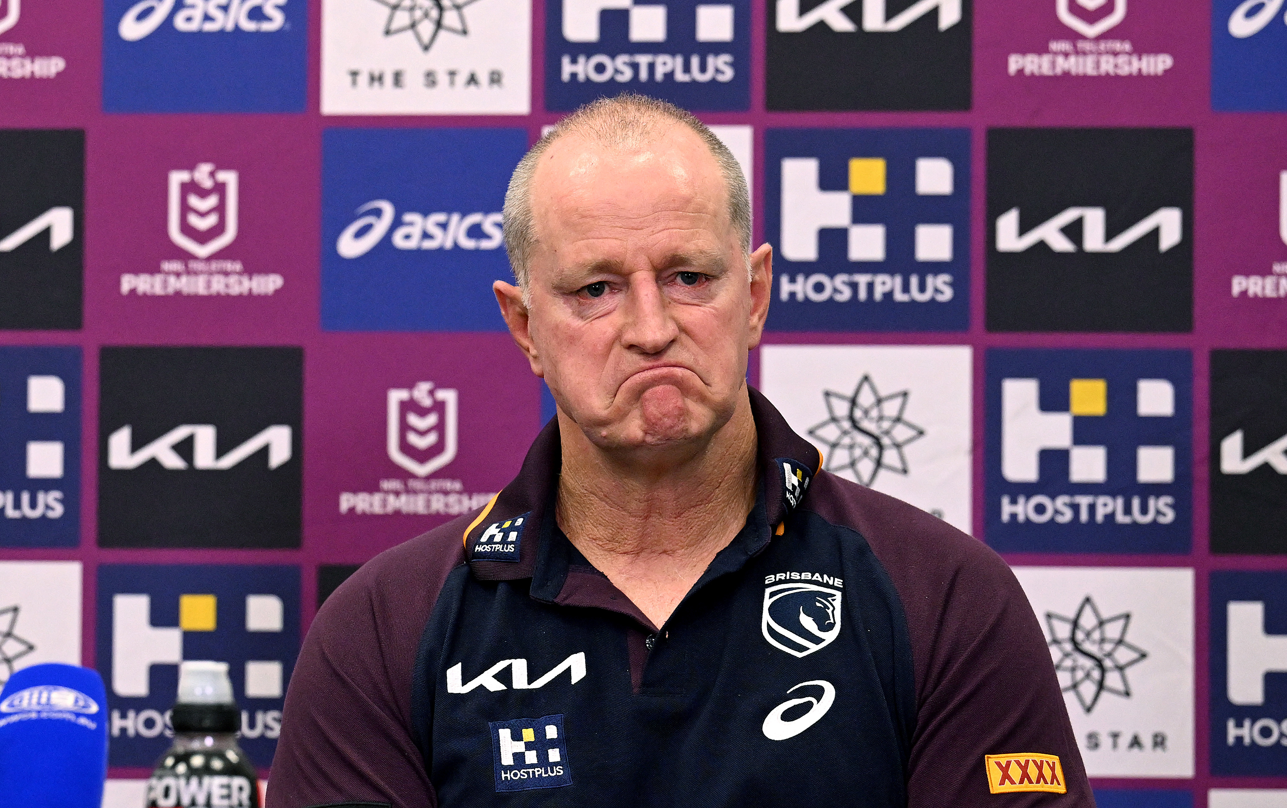 Broncos head coach Michael Maguire speaks to the press after their loss to the Eels.