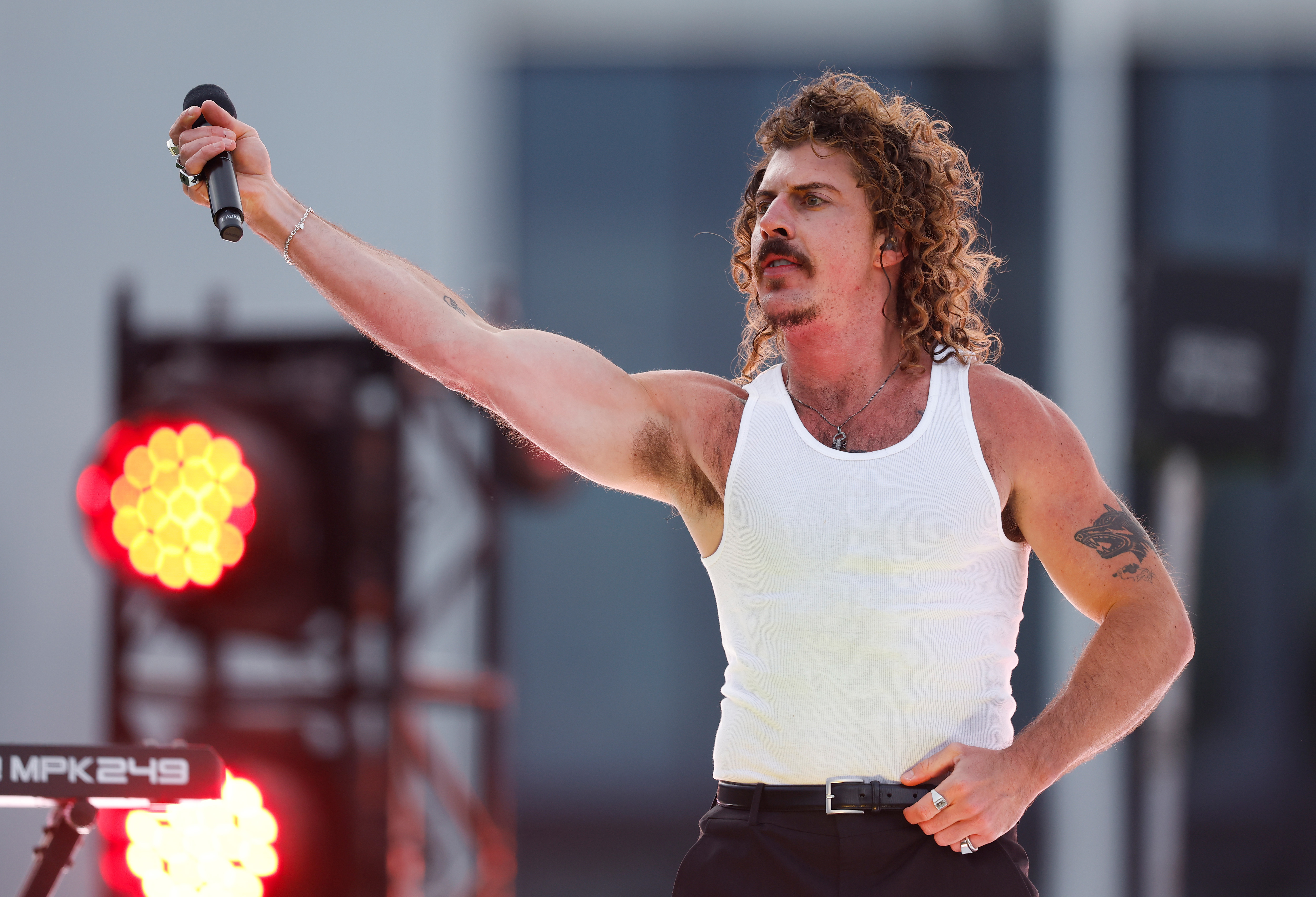 Peking Duk perform ahead of the 2025 AFLW grand final.