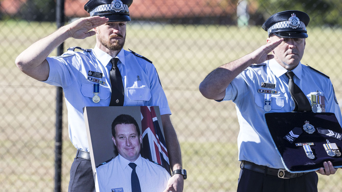 The late senior Constable Brett Forte was remembered in the awards list.