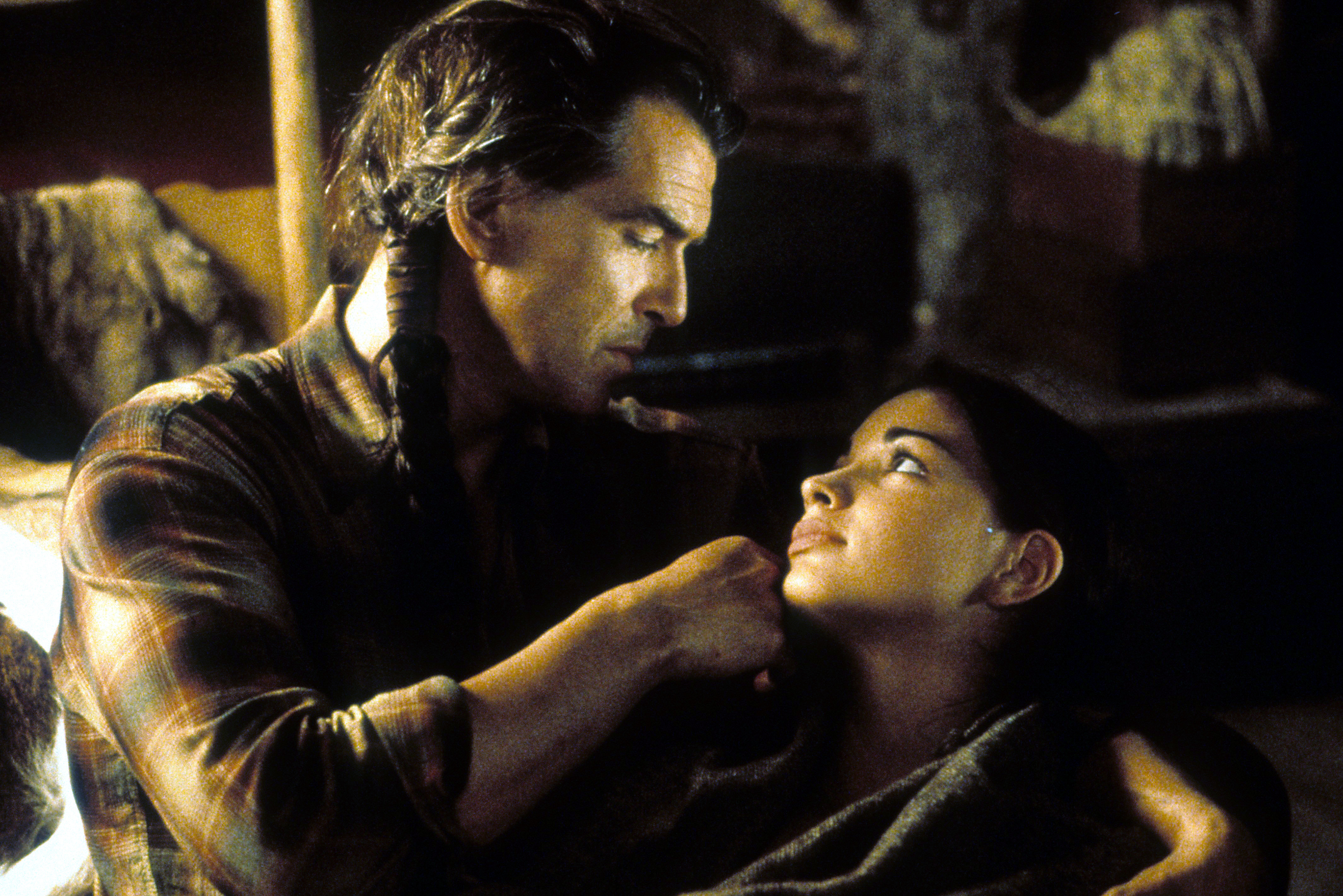 Pierce Brosnan in a scene from the Richard Attenborough film Grey Owl.