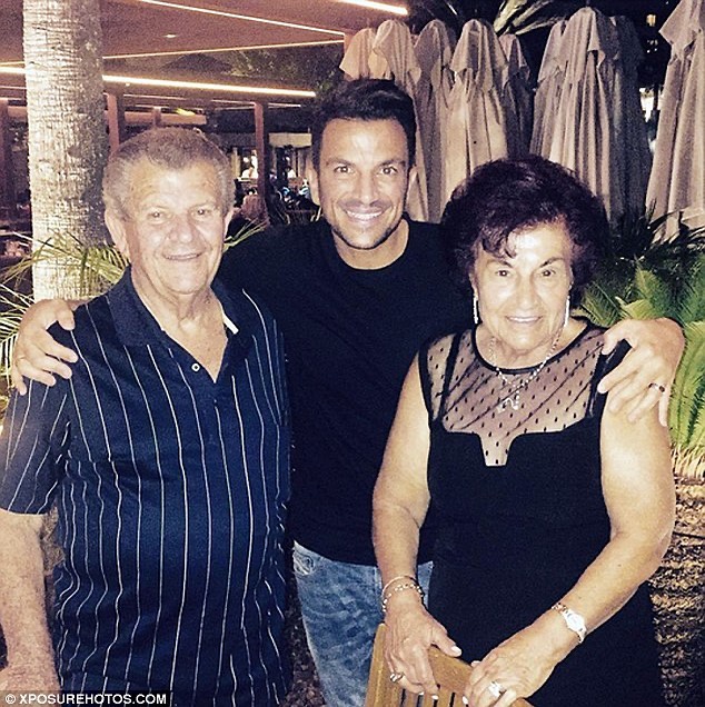 Peter Andre with his parents Savvas and Thea.