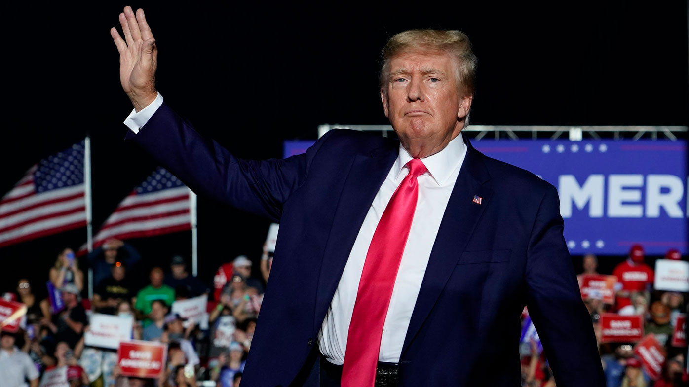 Donald Trump waves at the crowd during an event on August 5 in Wisconsin.