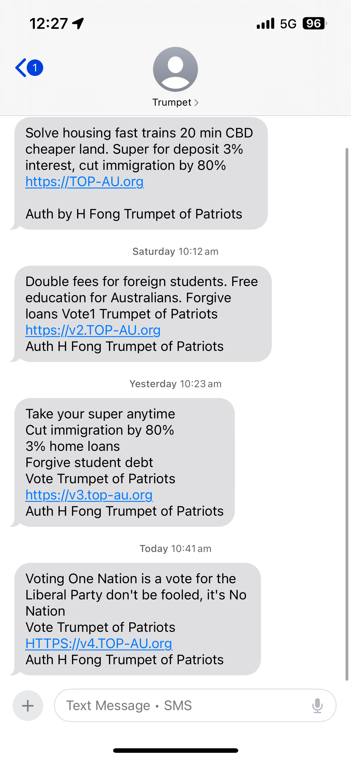 Trumpet of Patriots texts