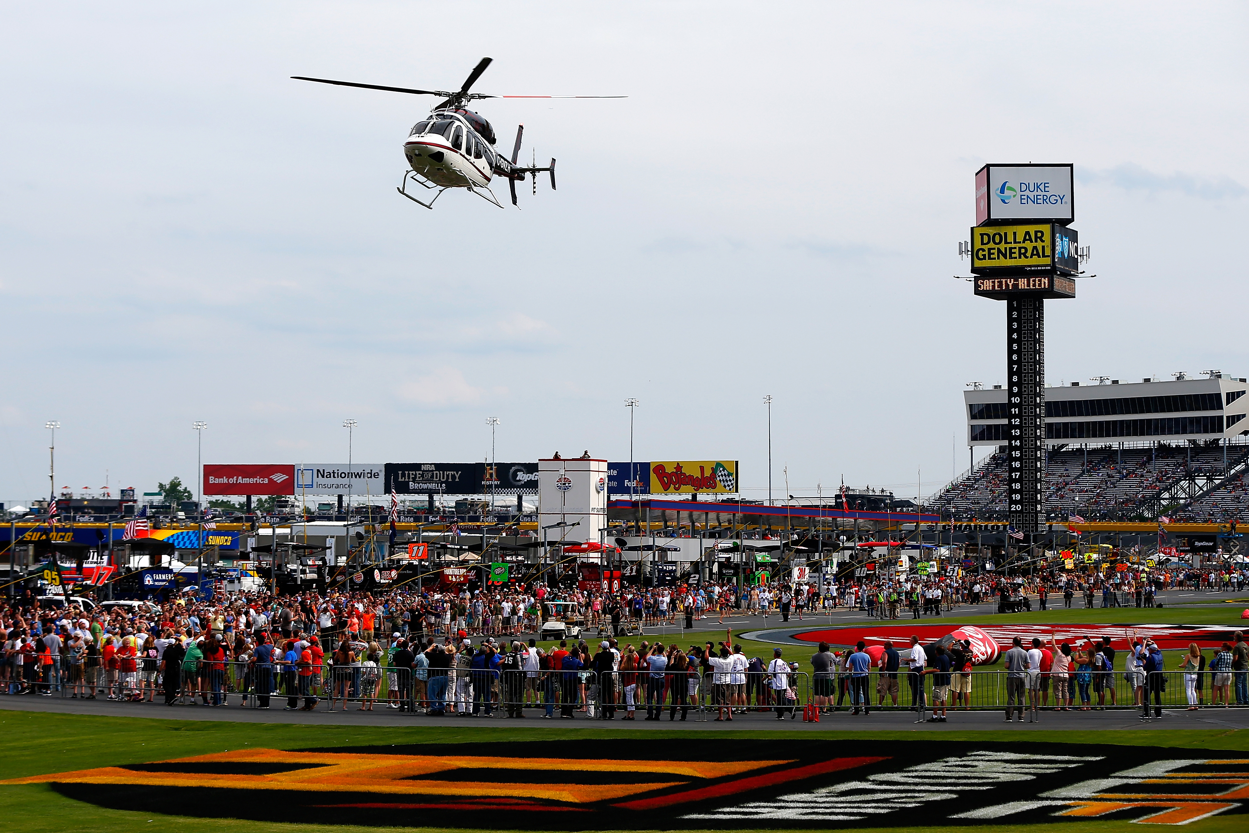 Kurt Busch flies into Charlotte Motor Speedway after the Indianapolis 500.