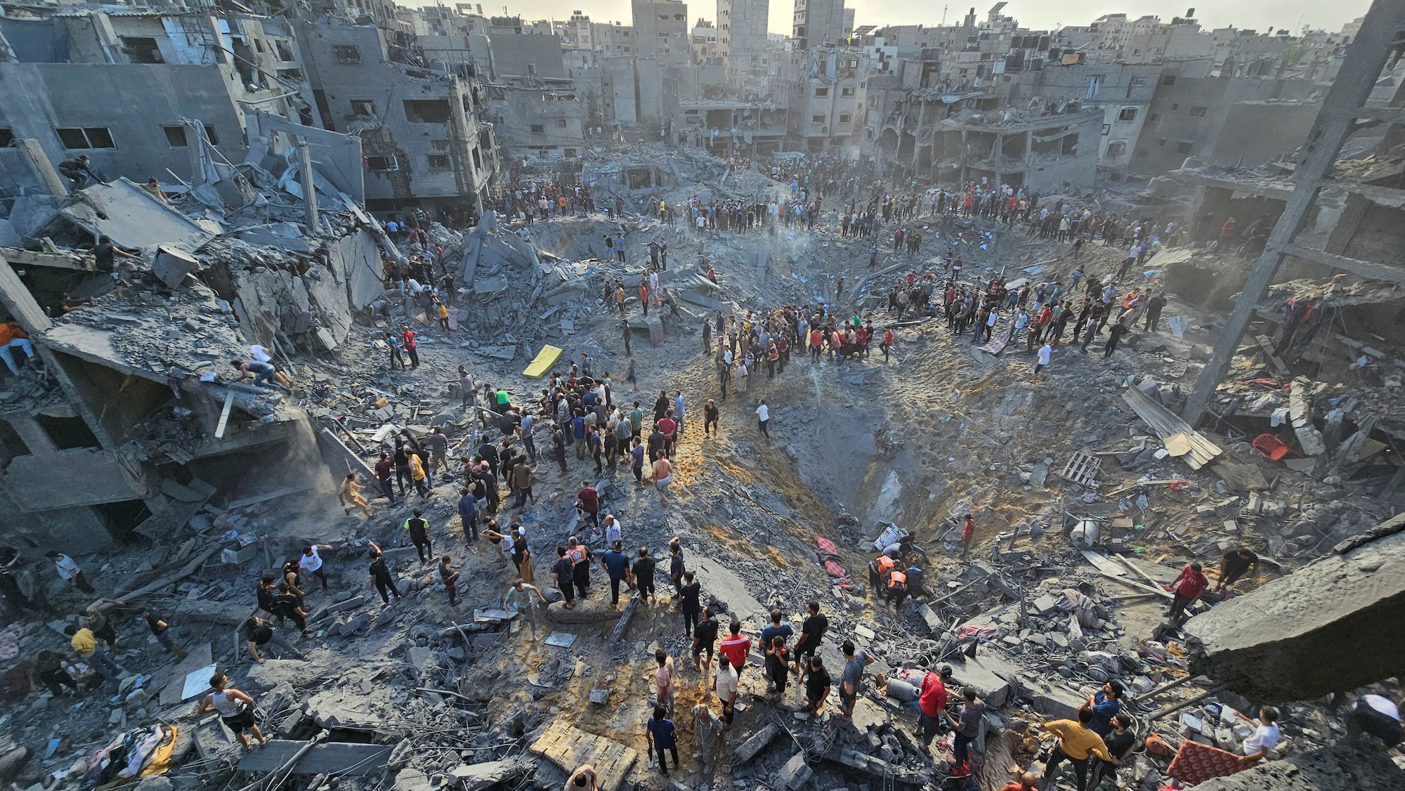 Jabalya refugee camp airstrike aftermath