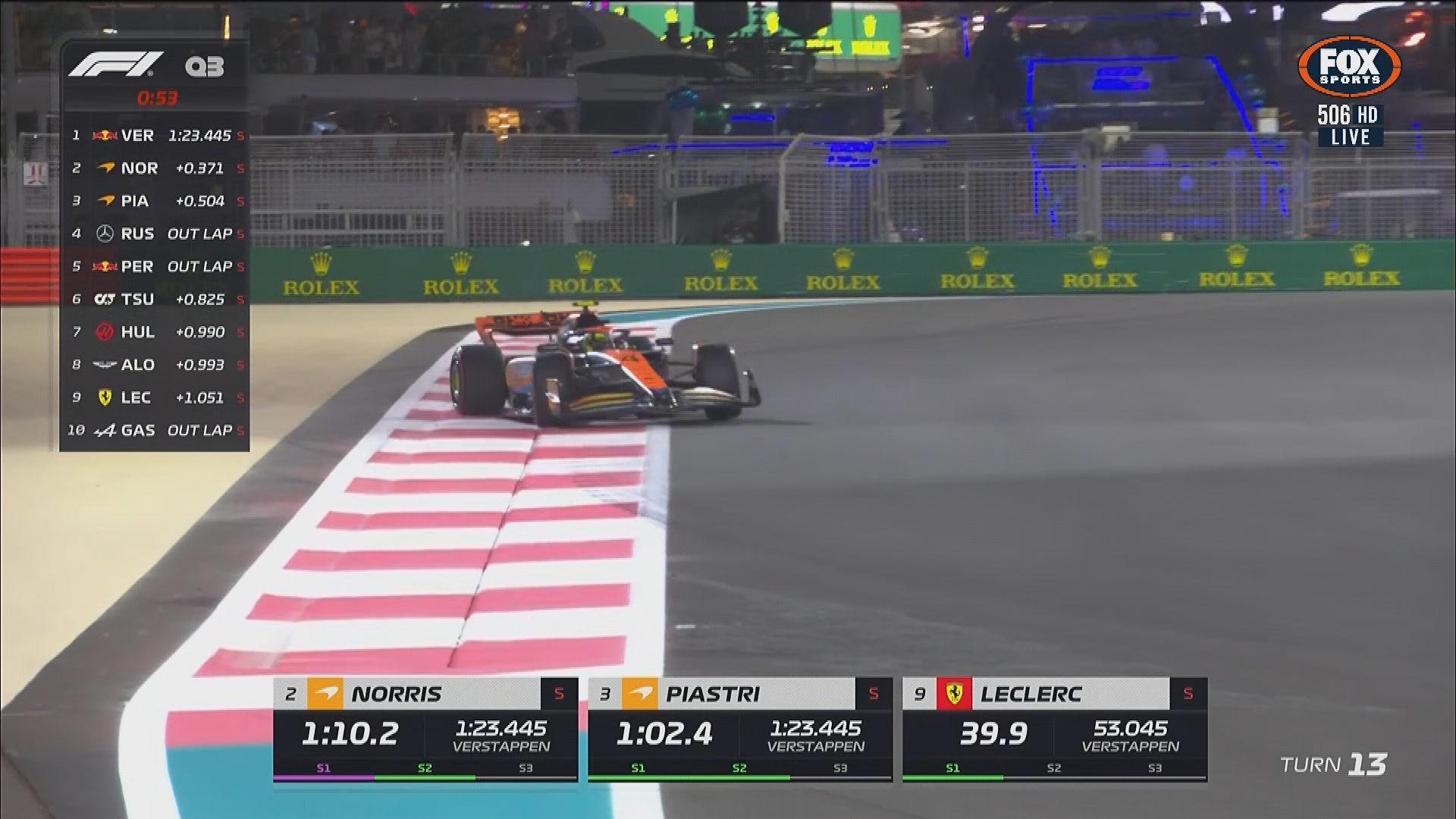 This massive slide at the end of qualifying cost Lando Norris a shot at pole position for the season-ending Abu Dhabi Grand Prix