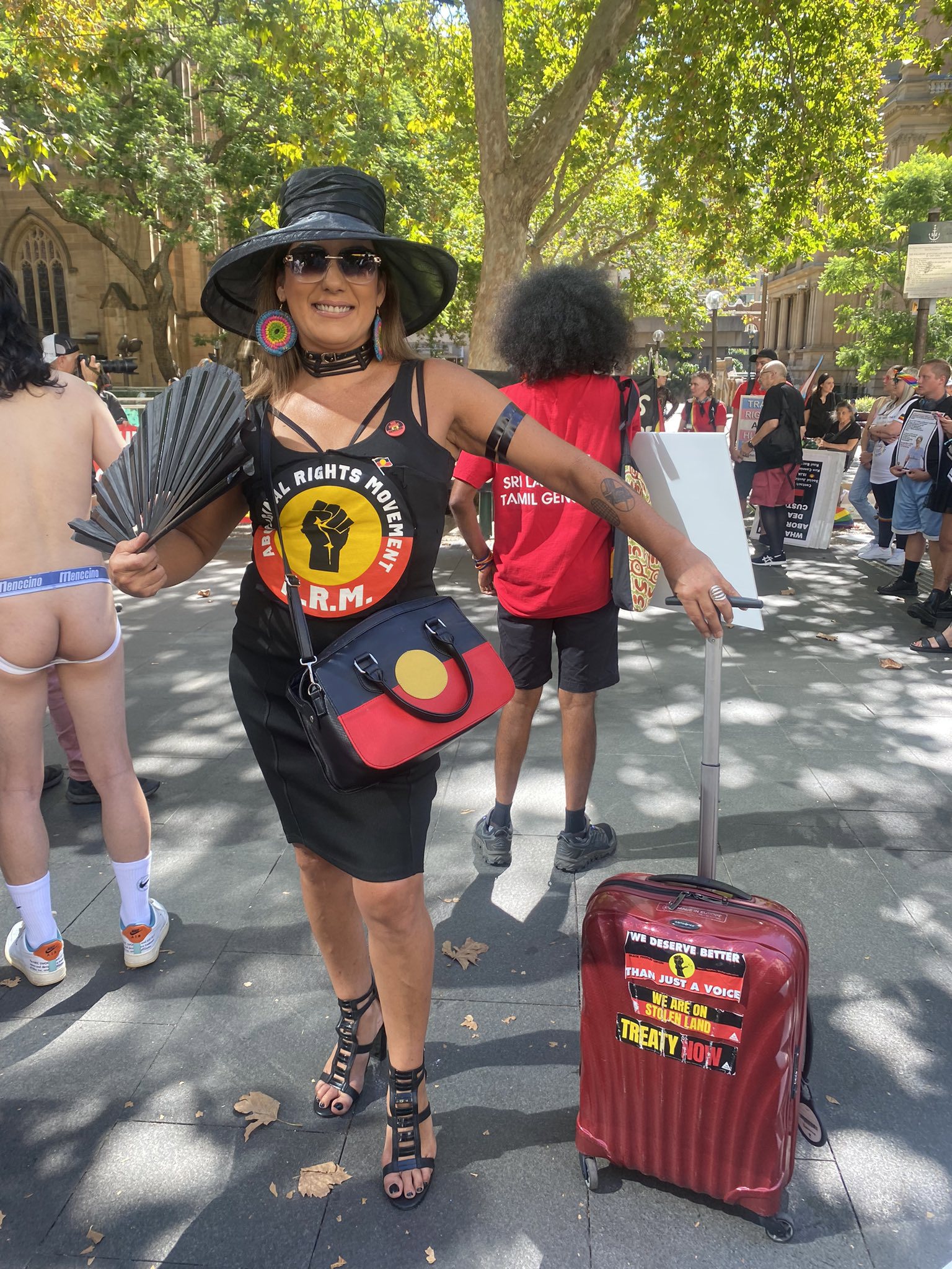 Federal senator Lidia Thorpe was moved on from the Sydney Mardi Gras parade by police, after video showed her temporarily halting the march.