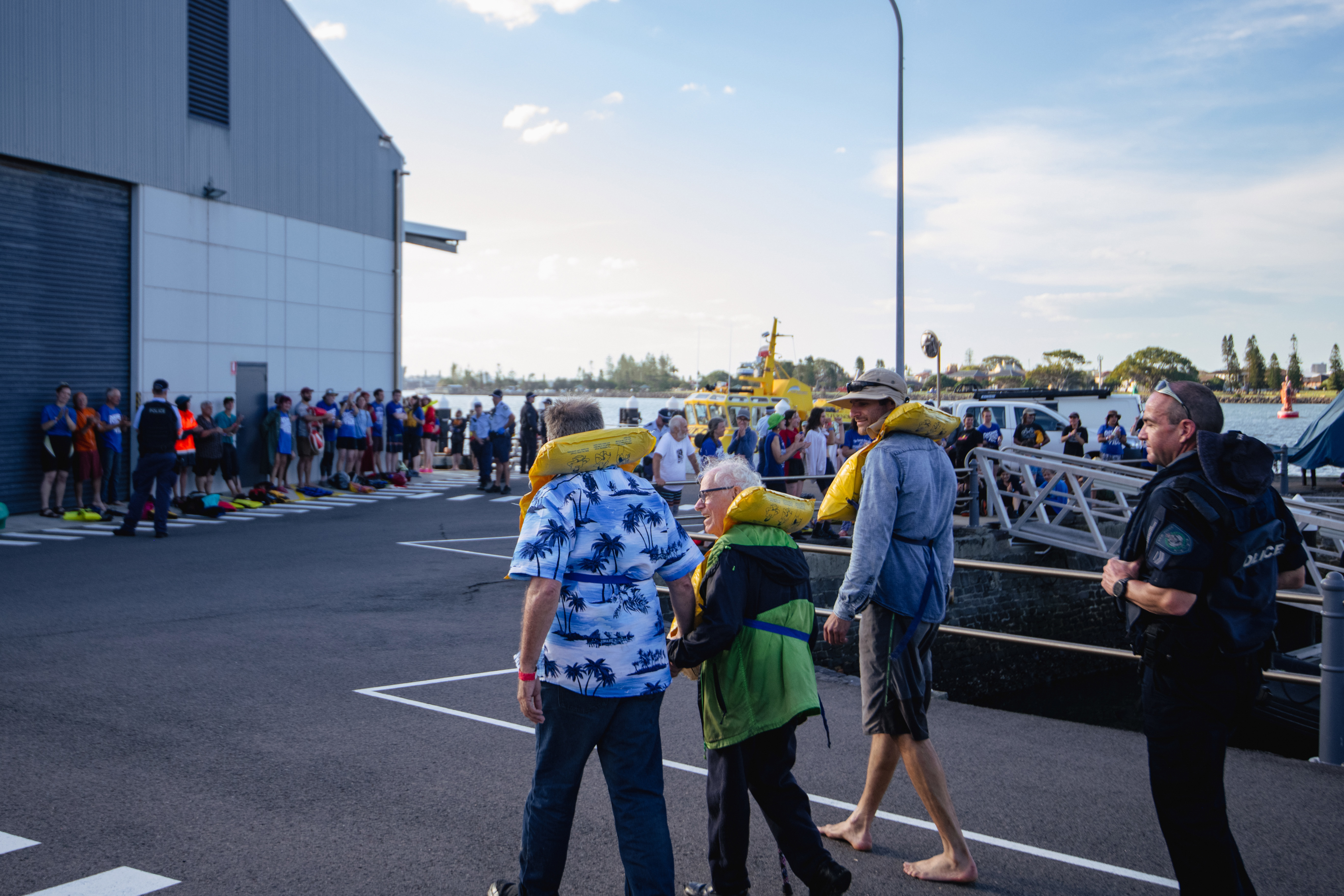 Port of Newcastle climate change protest by Rising Tide on Sunday, November 26, 2023.