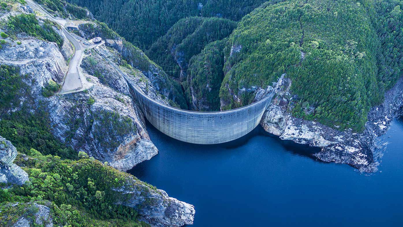 More than 10 per cent of Tasmania's power comes from Gordon Dam.
