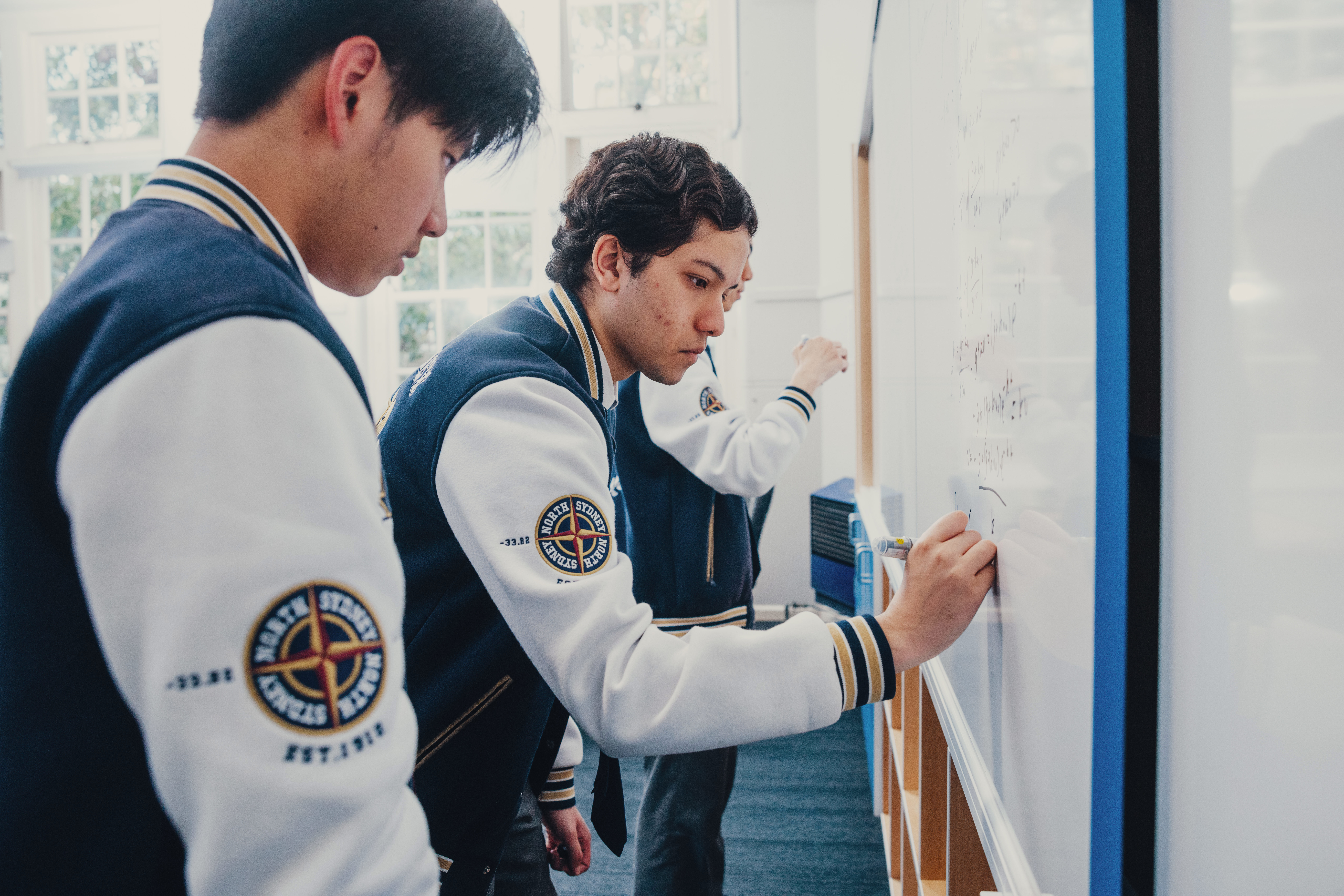 North Sydney Boys High School students after finishing their HSC exams.