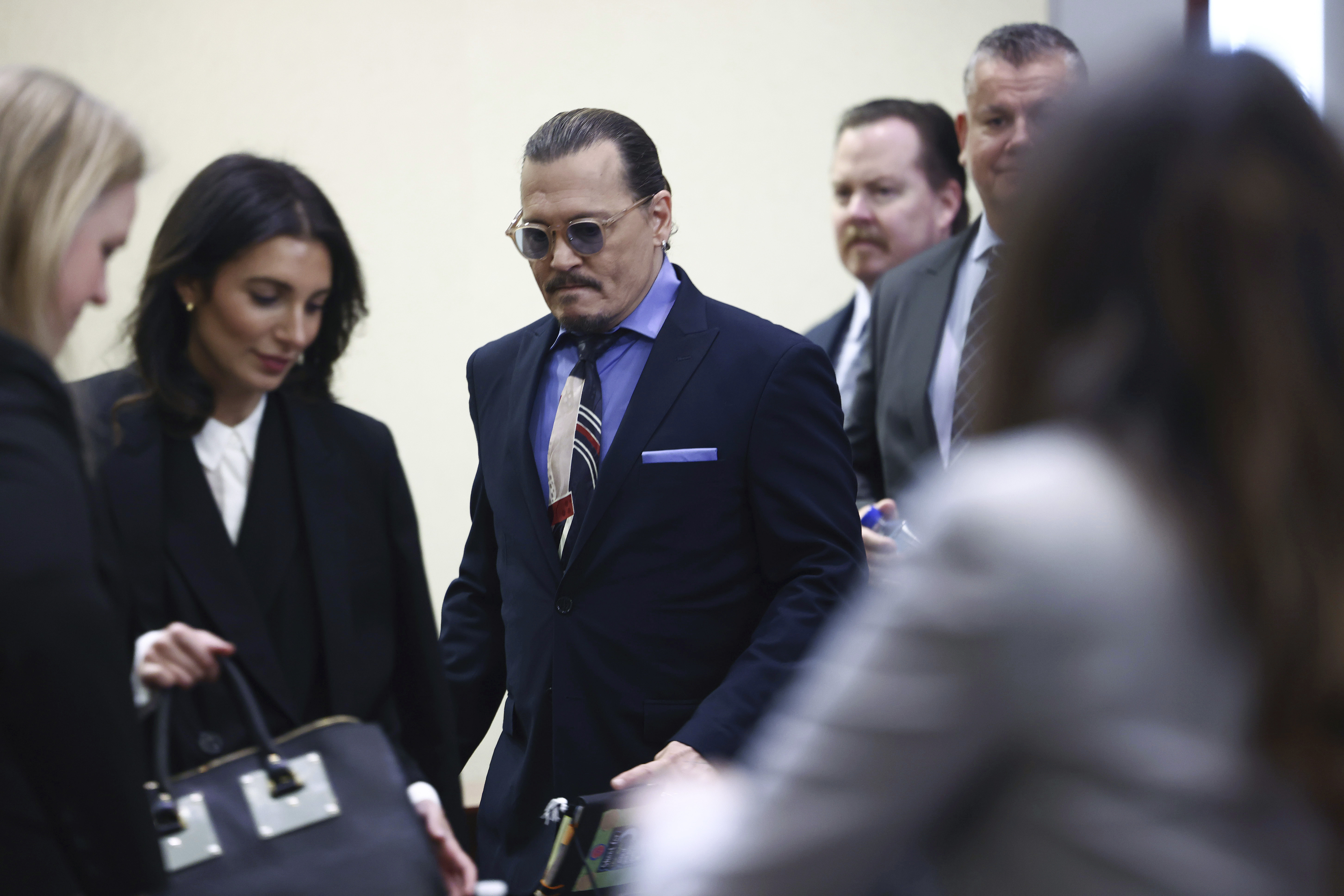 US actor Johnny Depp arrives before the start of the day during the 50 million US dollar Depp vs Heard defamation trial at the Fairfax County Circuit Court in Fairfax, Virginia, USA, 05 May 2022. 