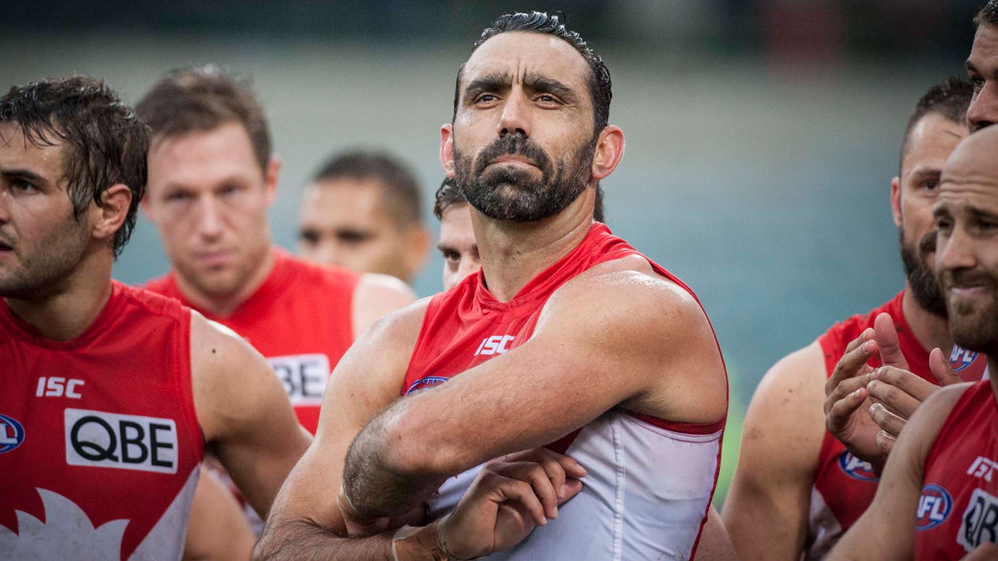 Adam Goodes during his career with the Swans