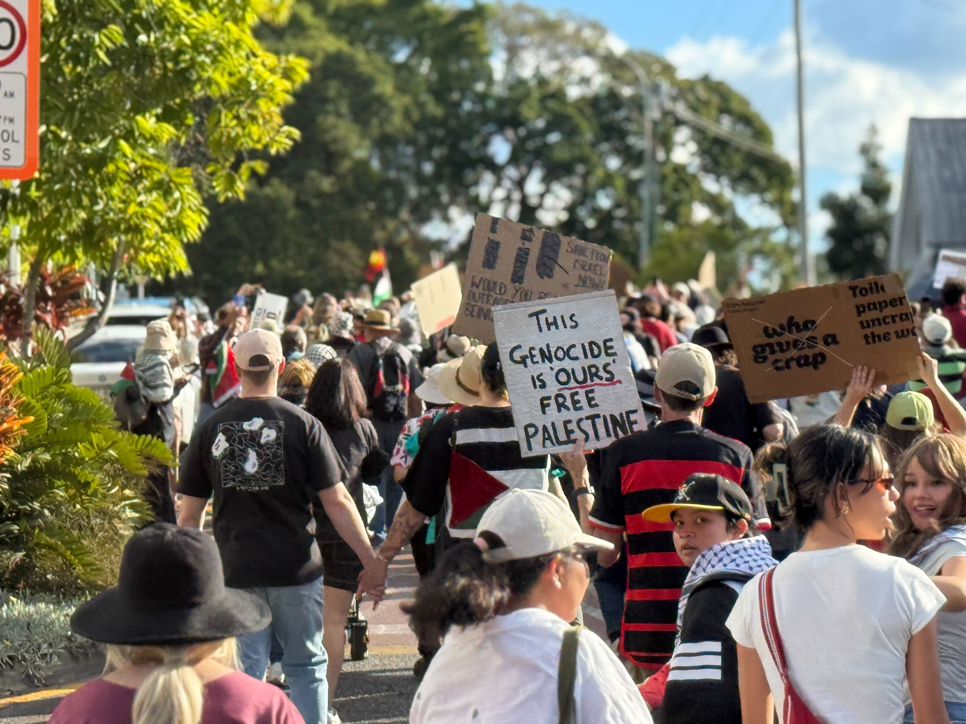 A pro-Palestine protest in Brisbane last year.