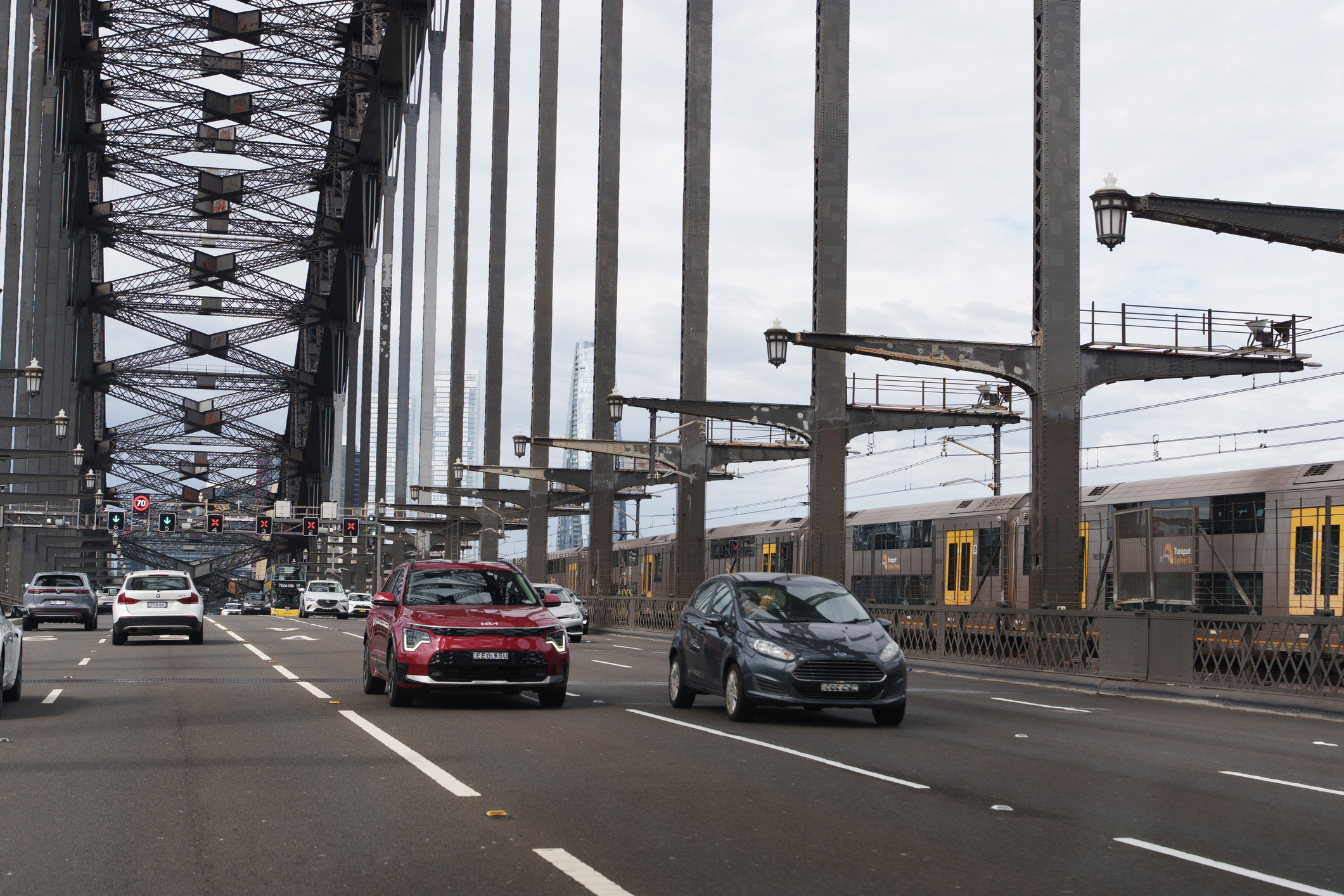 Sydney, Australia, October 26, 2025- Driving through the Sydney Harbour Bridge