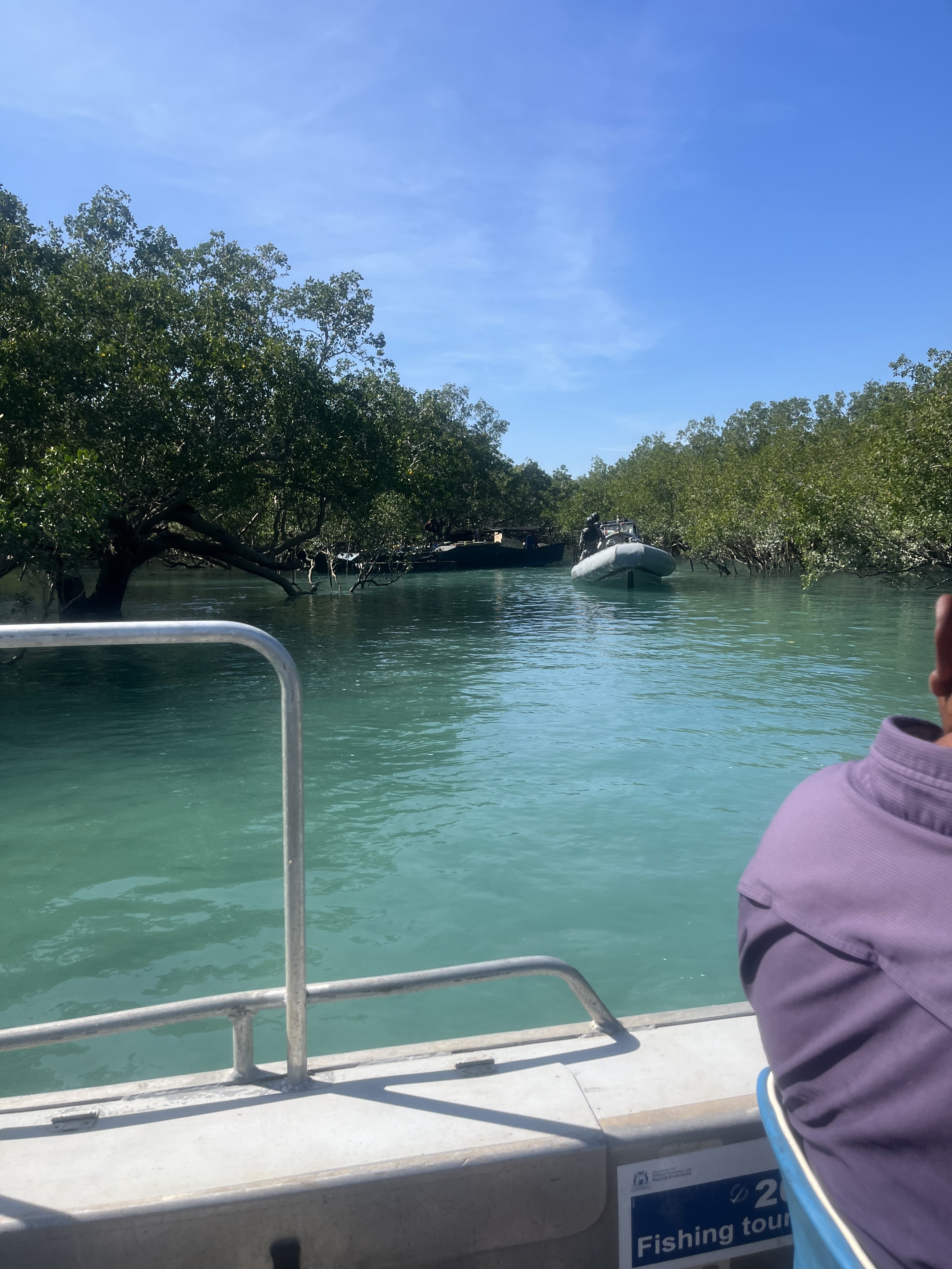 Four boats have been intercepted by maritime authorities in Western Australia's far north, according to a local tourism operator. Peter Tucker said he and three other residents found the the boats yesterday afternoon and called the authorities.