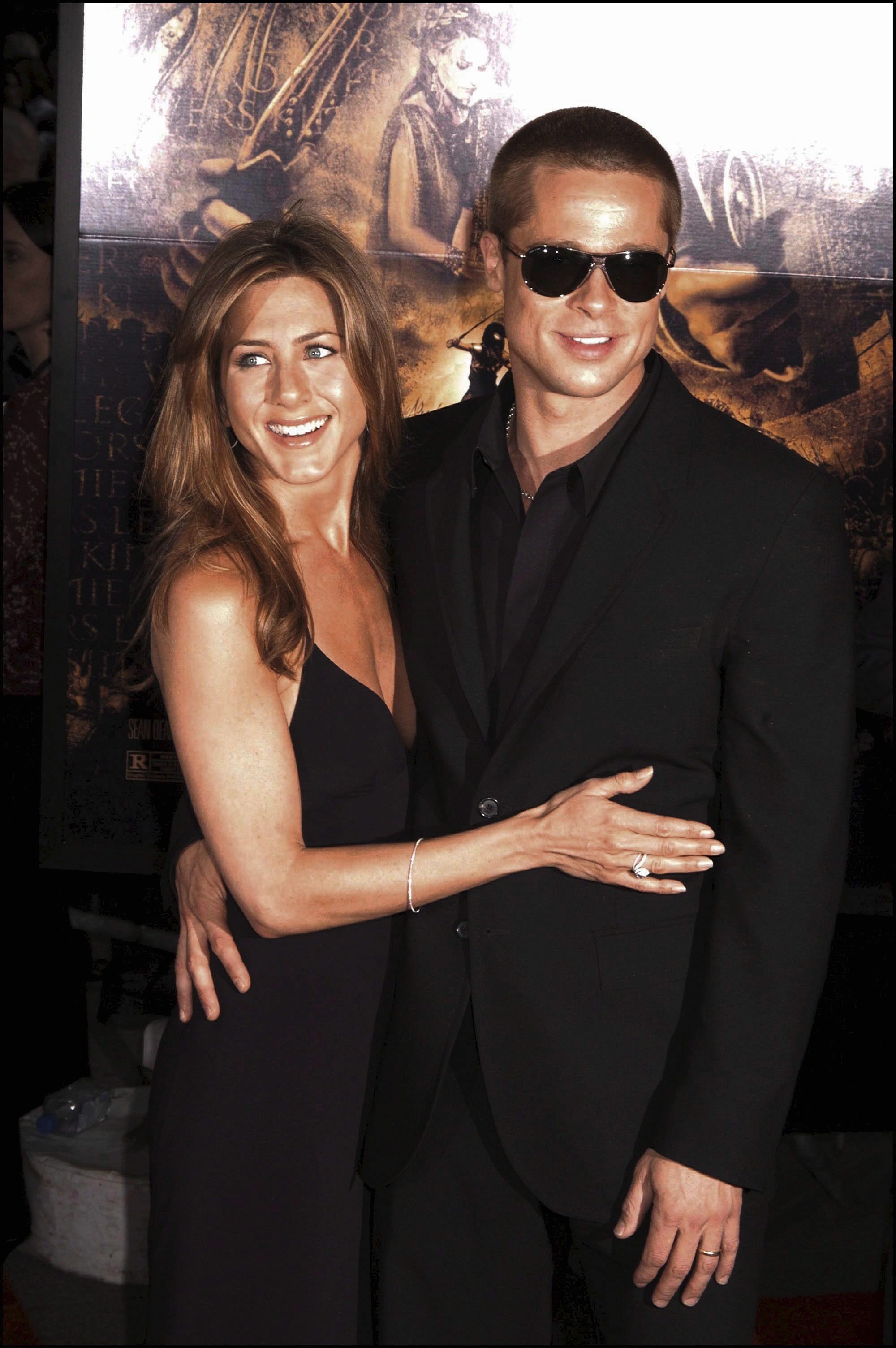 Brad Pitt and Jennifer Aniston at the Premiere of 