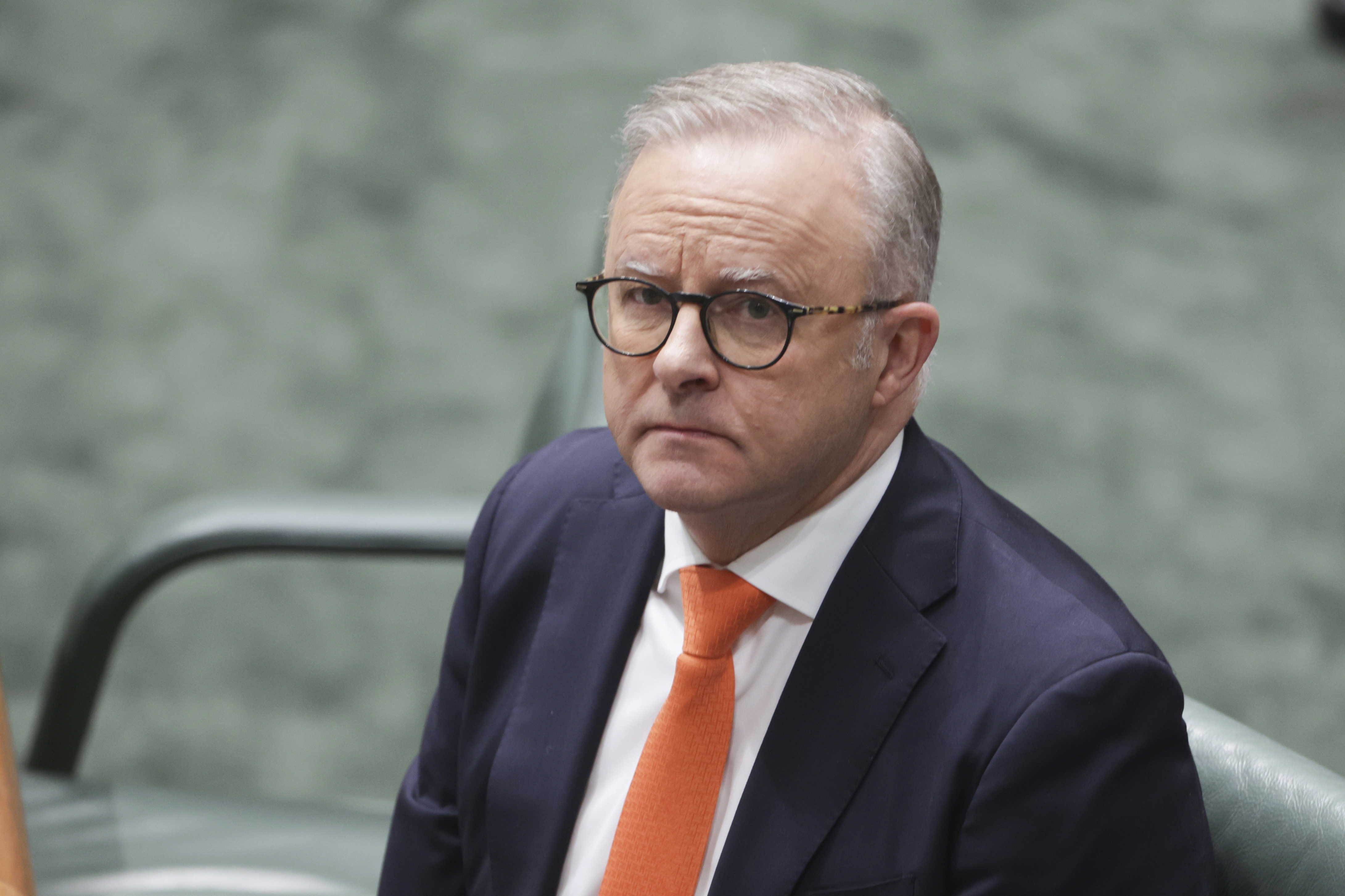 Prime Minister Anthony Albanese at the end of Question Time at Parliament House in Canberra on Wednesday 9 October 2024. fedpol Photo: Alex Ellinghausen