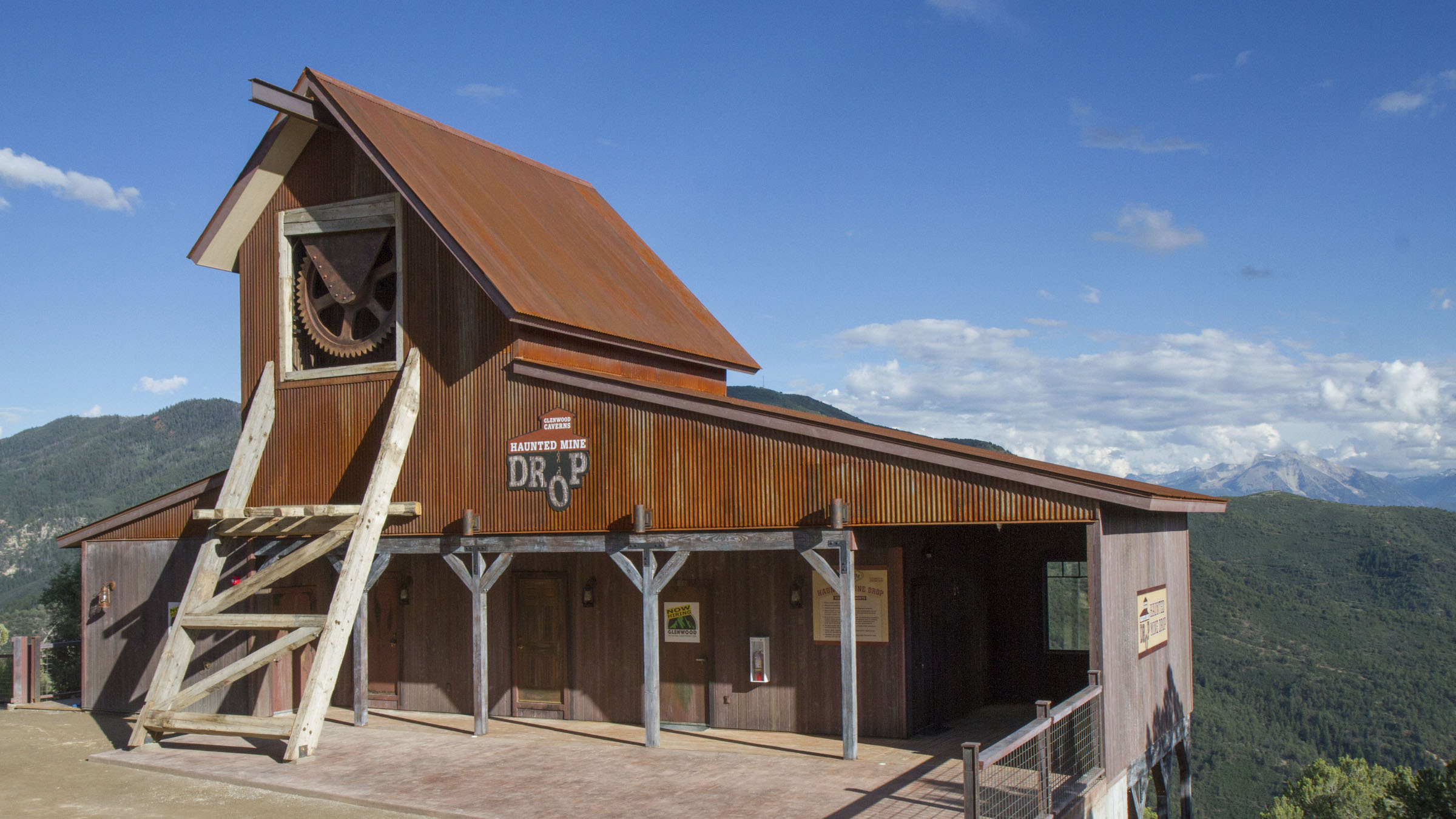 The Haunted Mine Drop opened in July 2017 and was billed as the first drop ride to go underground. 